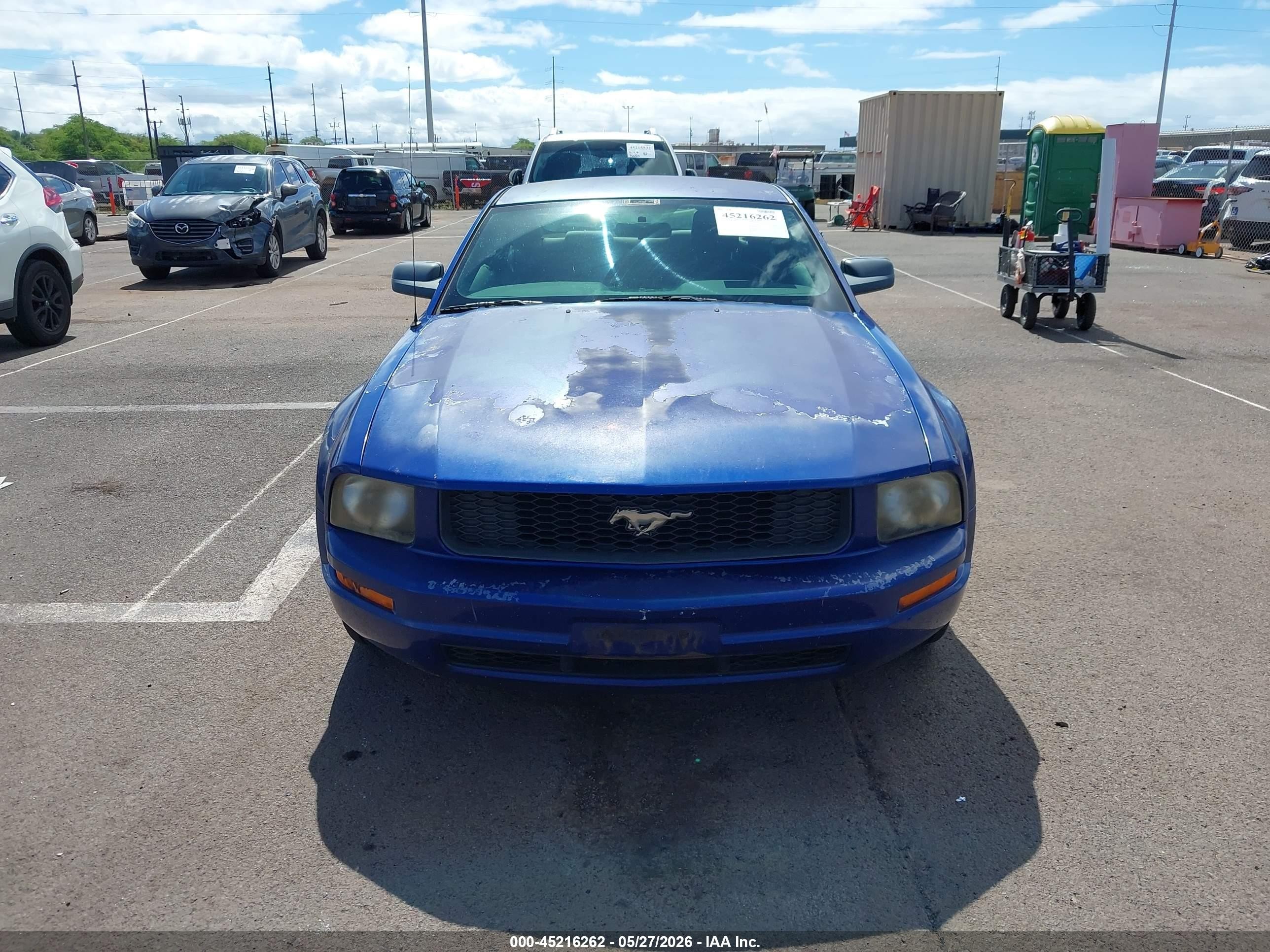 2005 Ford Mustang V6 Deluxe/v6 Premium Blue vin: 1ZVFT80N555163181