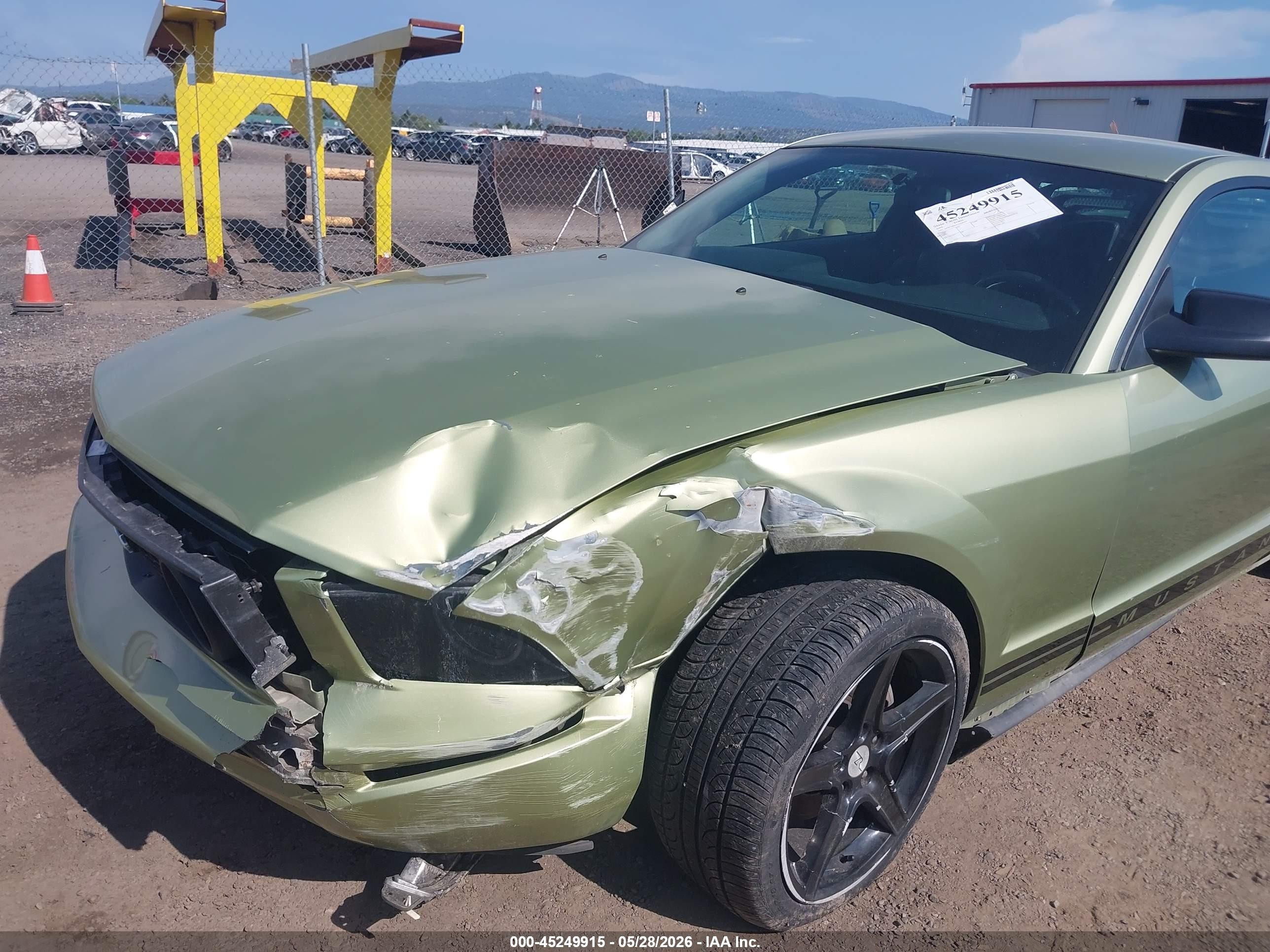2005 Ford Mustang V6 Deluxe/v6 Premium Green vin: 1ZVFT80N555239207