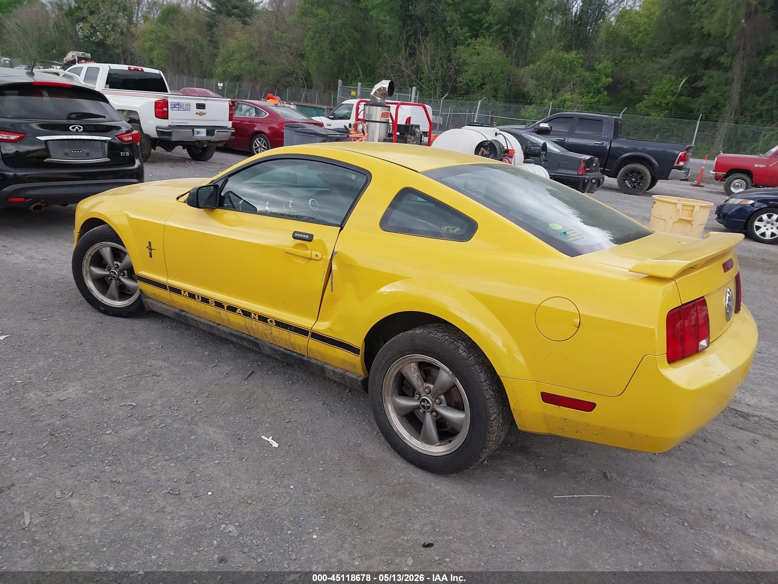 2006 Ford Mustang V6 Yellow vin: 1ZVFT80N565116802