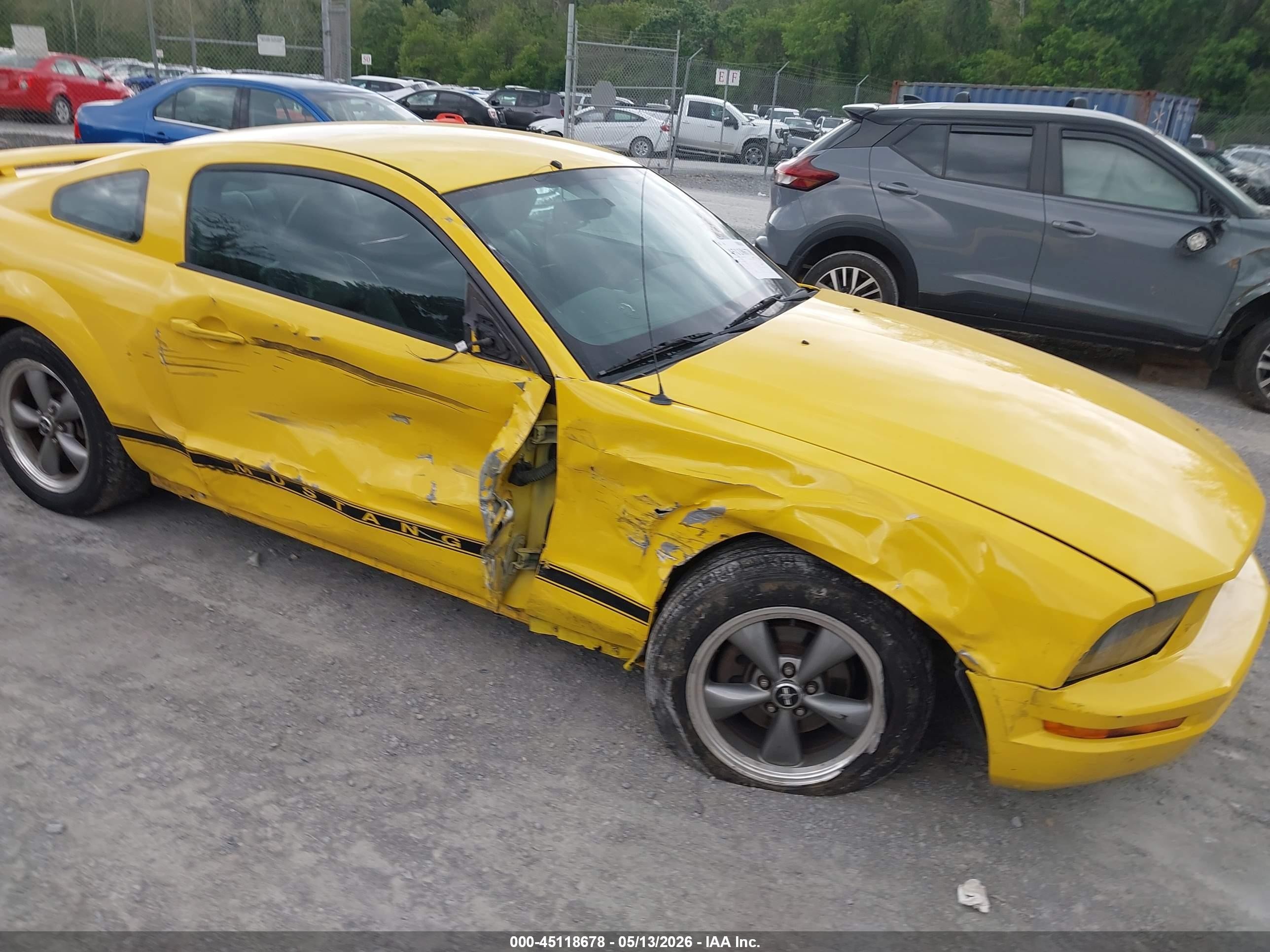 2006 Ford Mustang V6 Yellow vin: 1ZVFT80N565116802