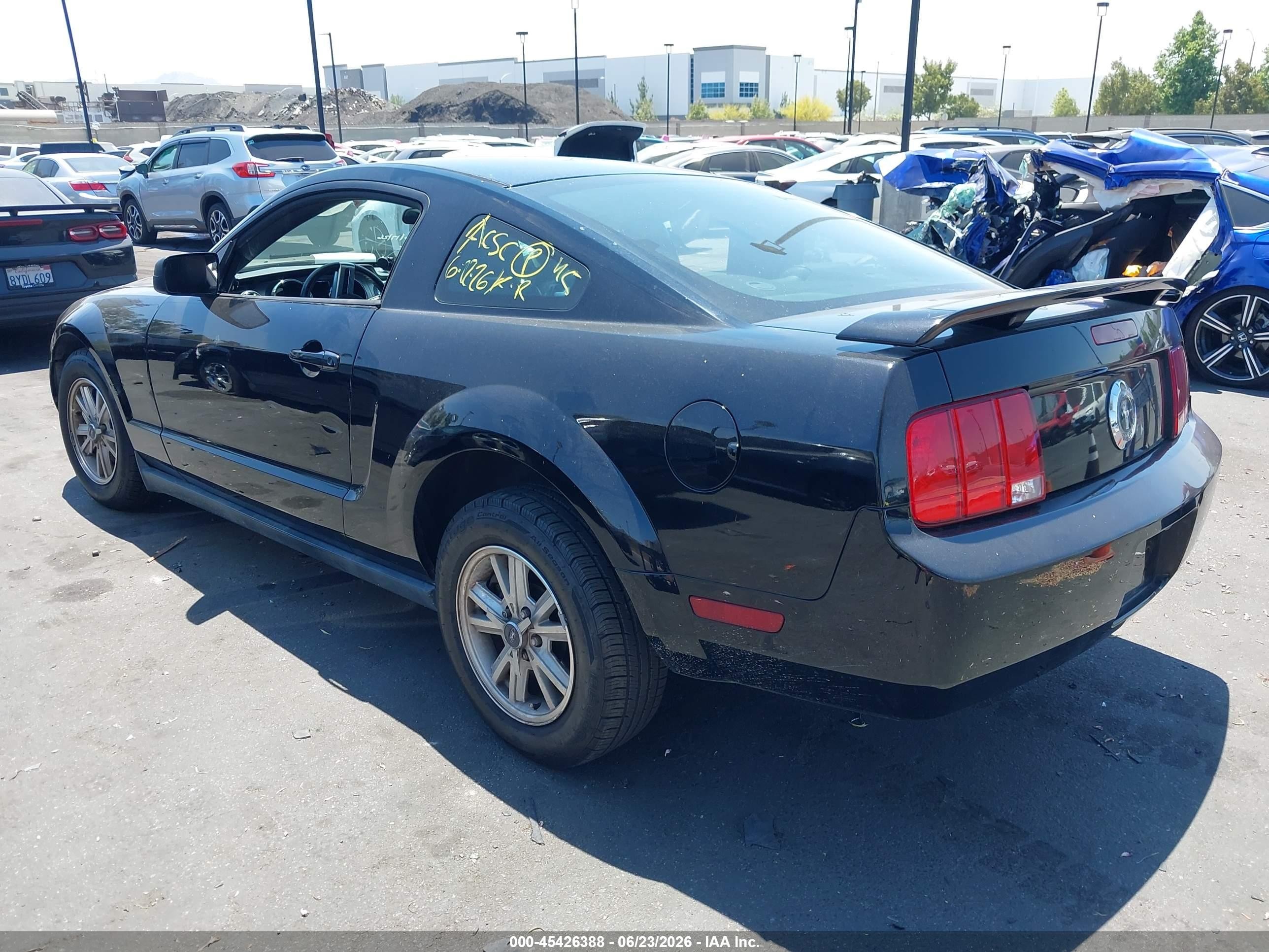 2006 Ford Mustang V6 Black vin: 1ZVFT80N565123197