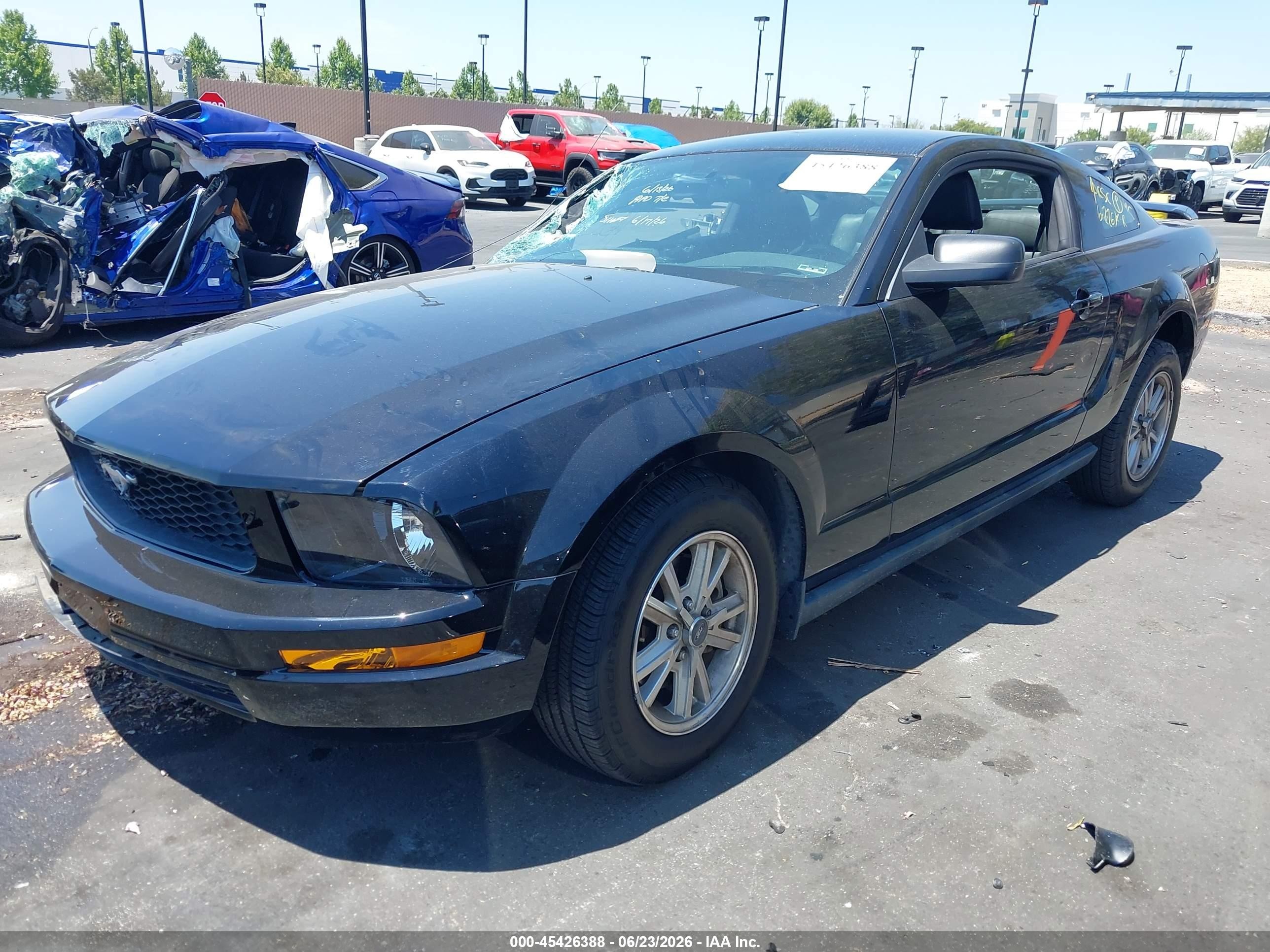 2006 Ford Mustang V6 Black vin: 1ZVFT80N565123197