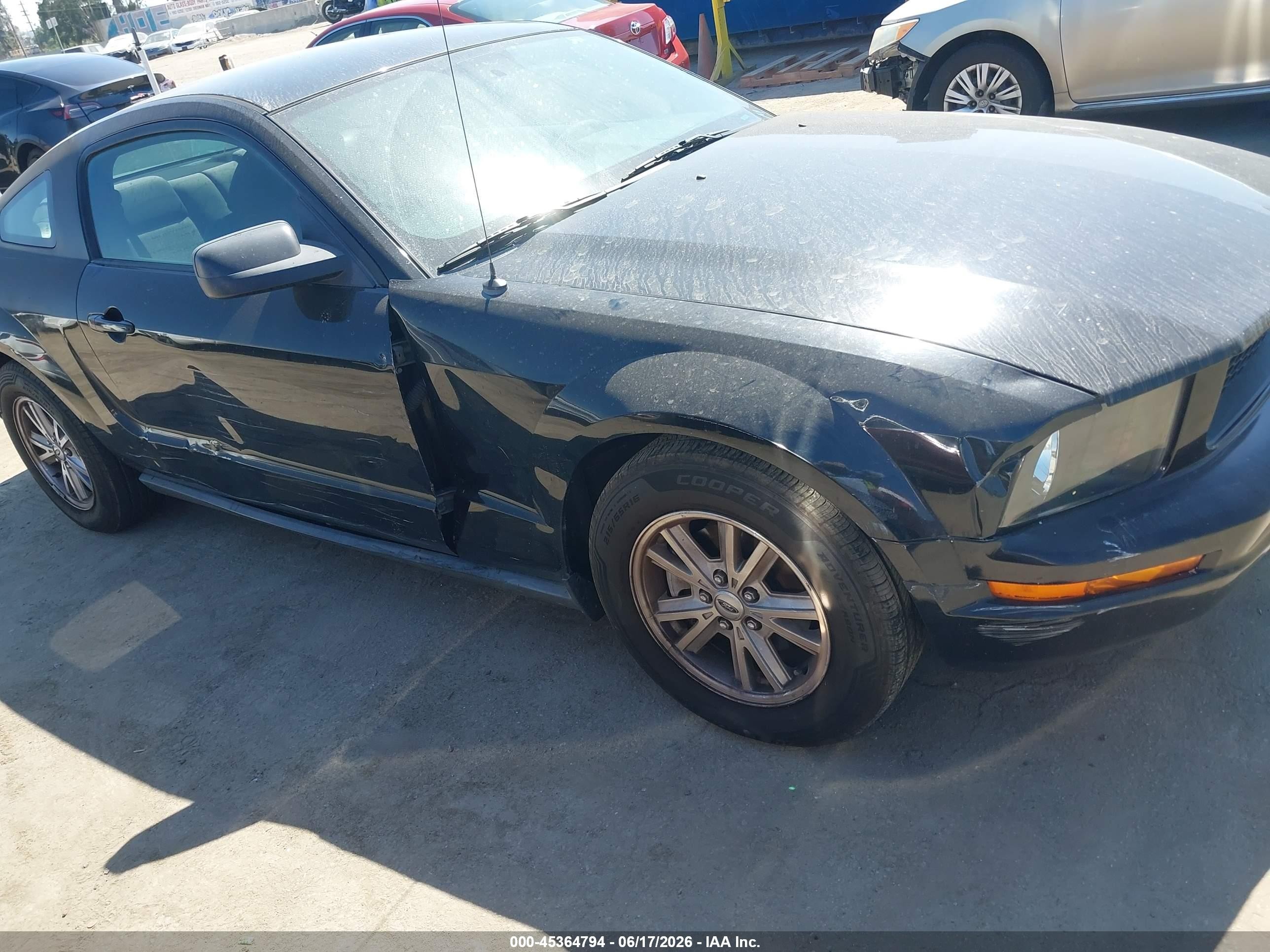 2006 Ford Mustang V6 Black vin: 1ZVFT80N565157754