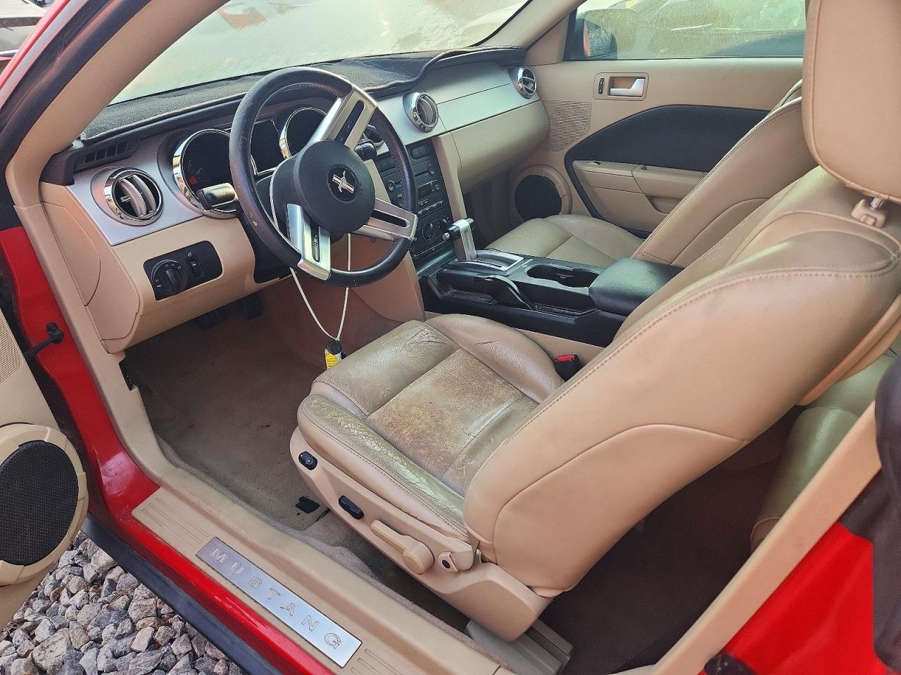 2006 Ford Mustang Red vin: 1ZVFT80N565175669