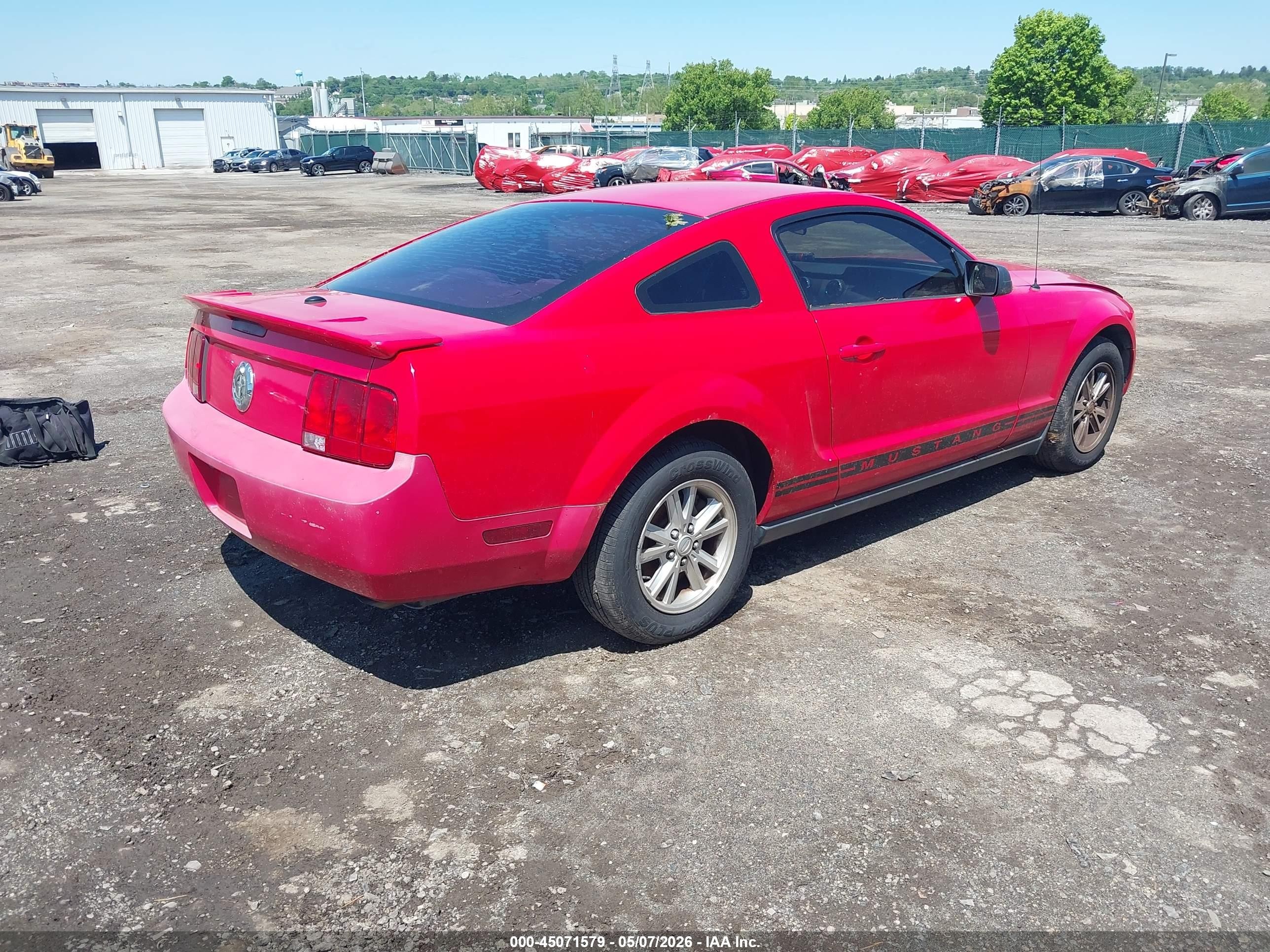 2007 Ford Mustang V6 Deluxe/v6 Premium Красный vin: 1ZVFT80N575353954