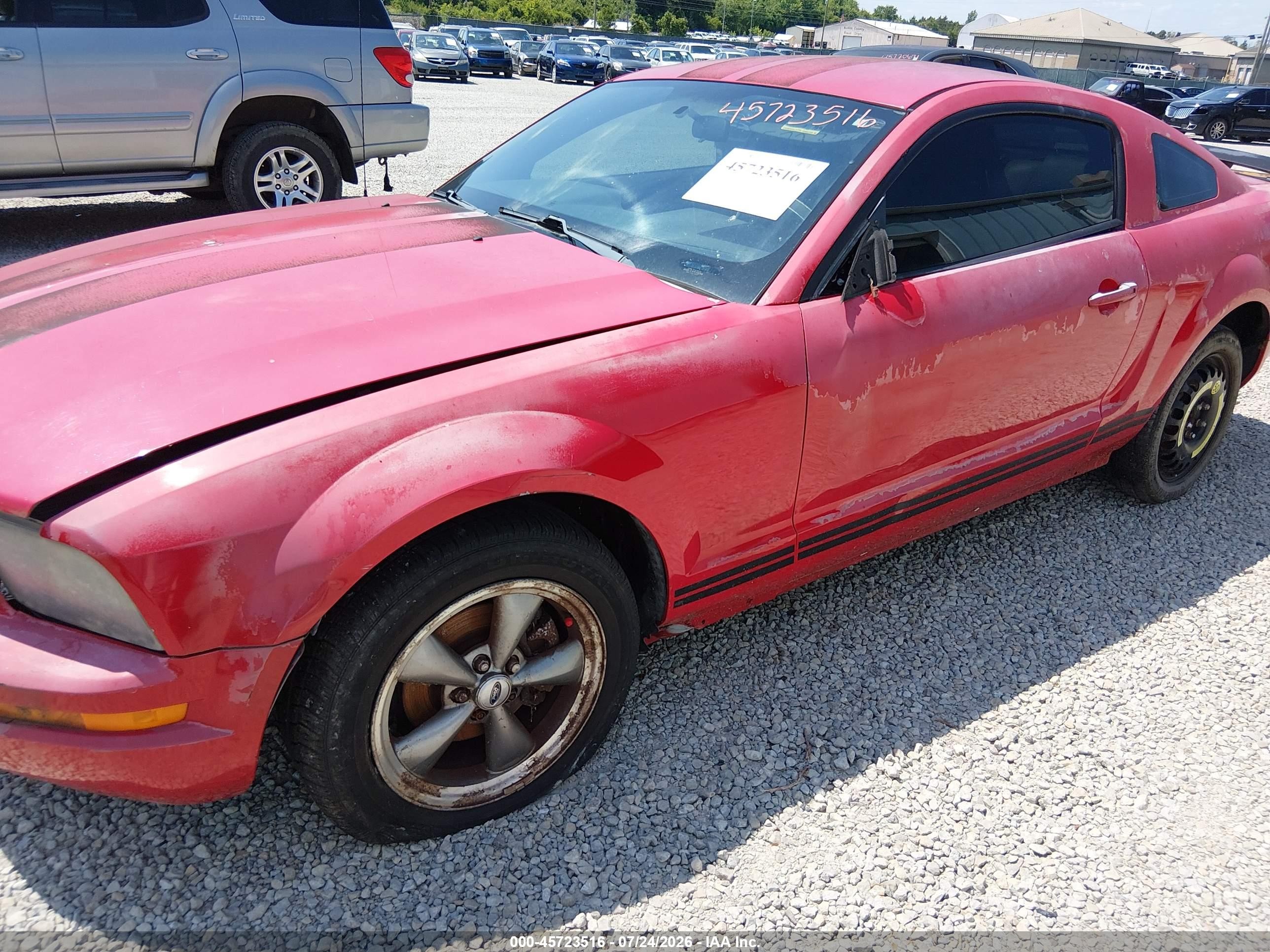 2005 Ford Mustang V6 Deluxe/v6 Premium Red vin: 1ZVFT80N655162363
