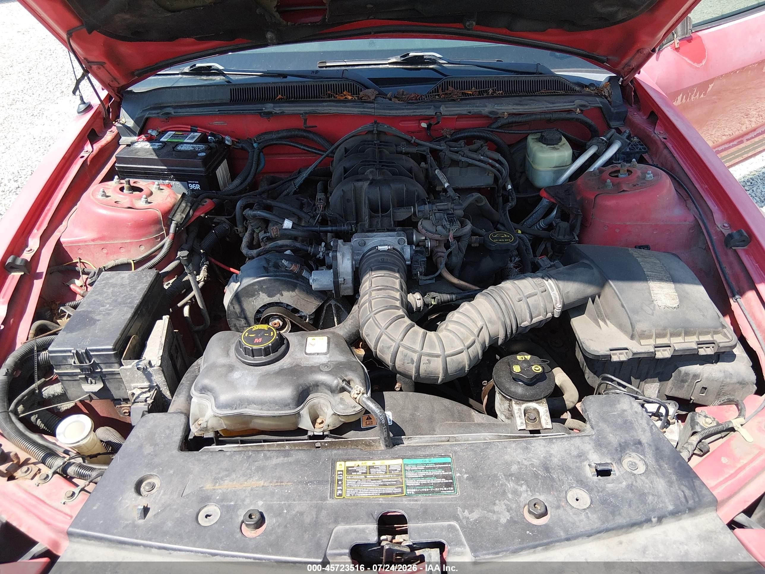 2005 Ford Mustang V6 Deluxe/v6 Premium Red vin: 1ZVFT80N655162363