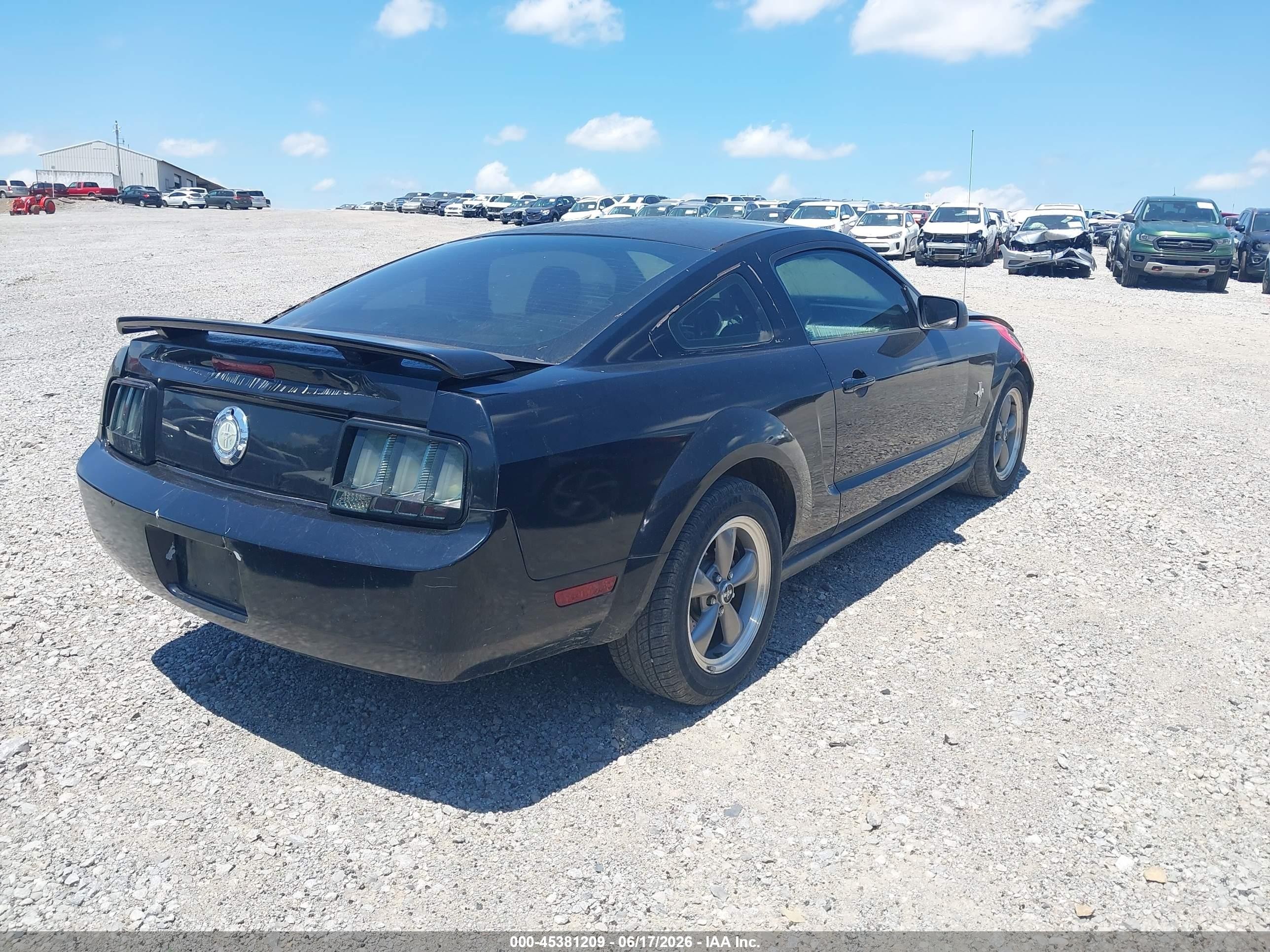 2006 Ford Mustang V6 Black vin: 1ZVFT80N665168035