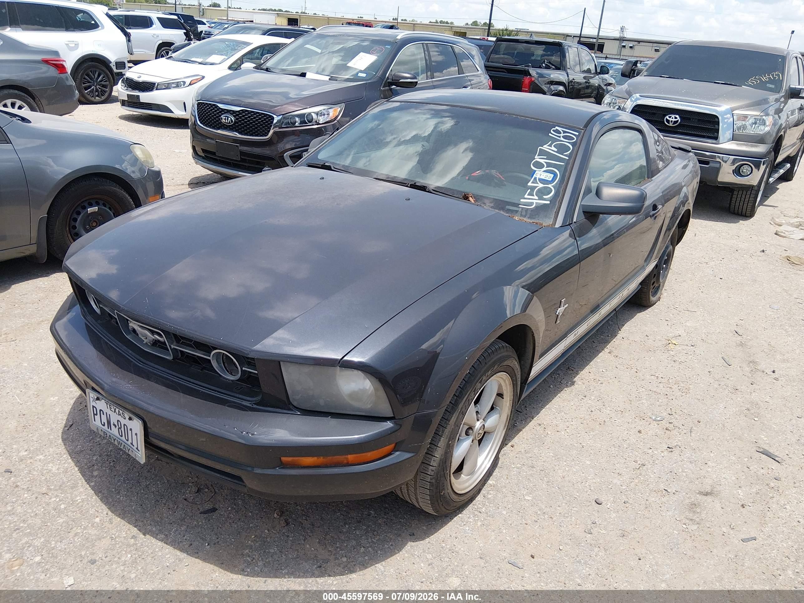 2007 Ford Mustang V6 Deluxe/v6 Premium Gray vin: 1ZVFT80N675258447