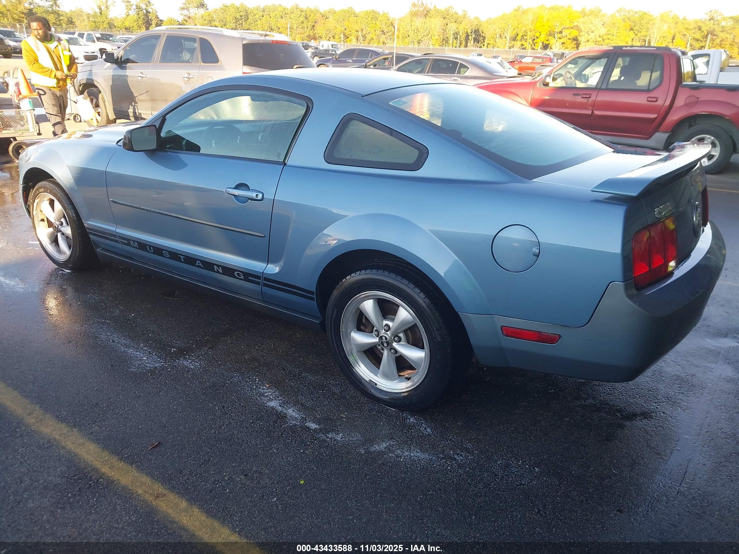 2005 Ford Mustang V6 Deluxe/v6 Premium Blue vin: 1ZVFT80N755173789