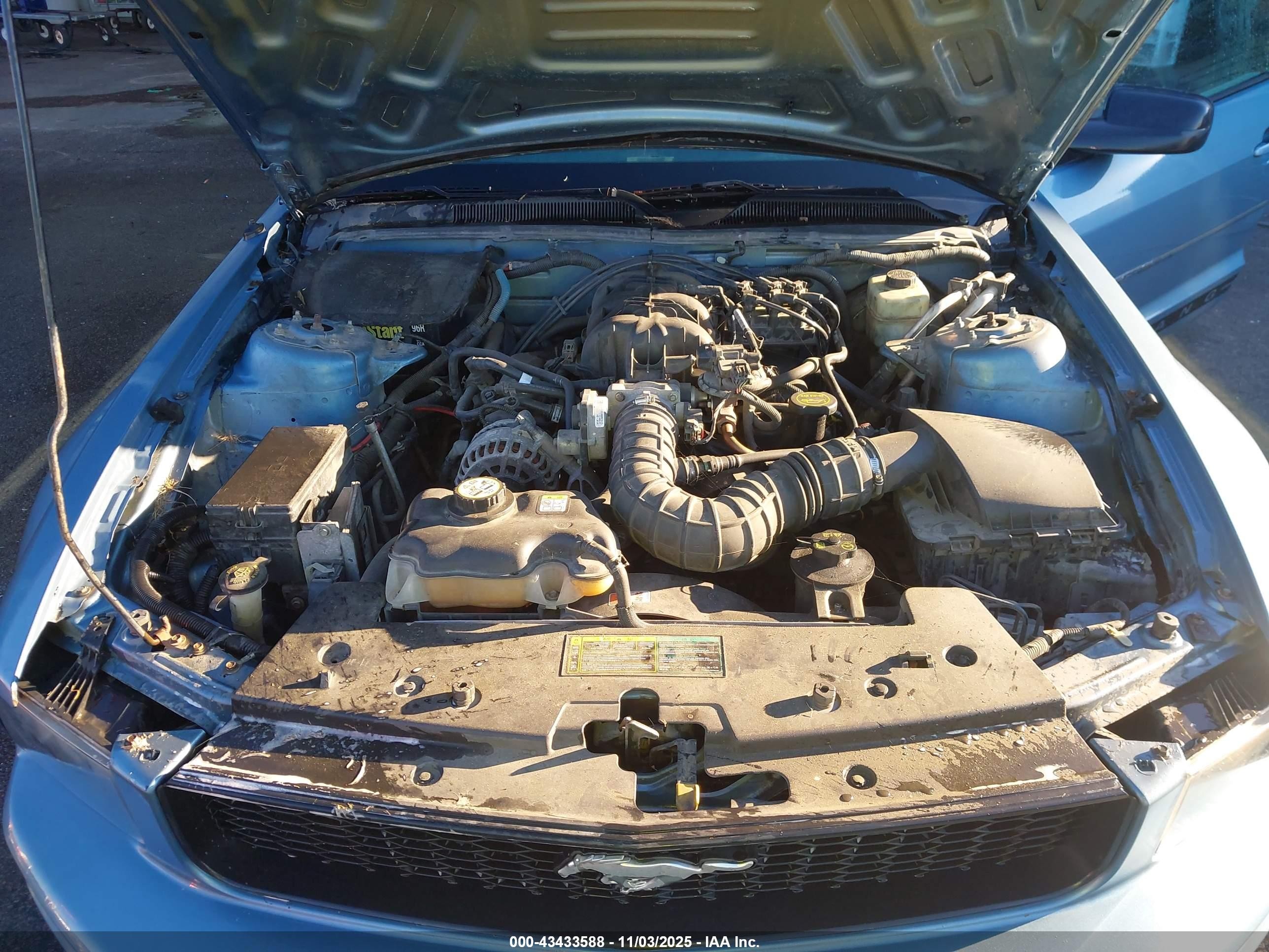 2005 Ford Mustang V6 Deluxe/v6 Premium Blue vin: 1ZVFT80N755173789