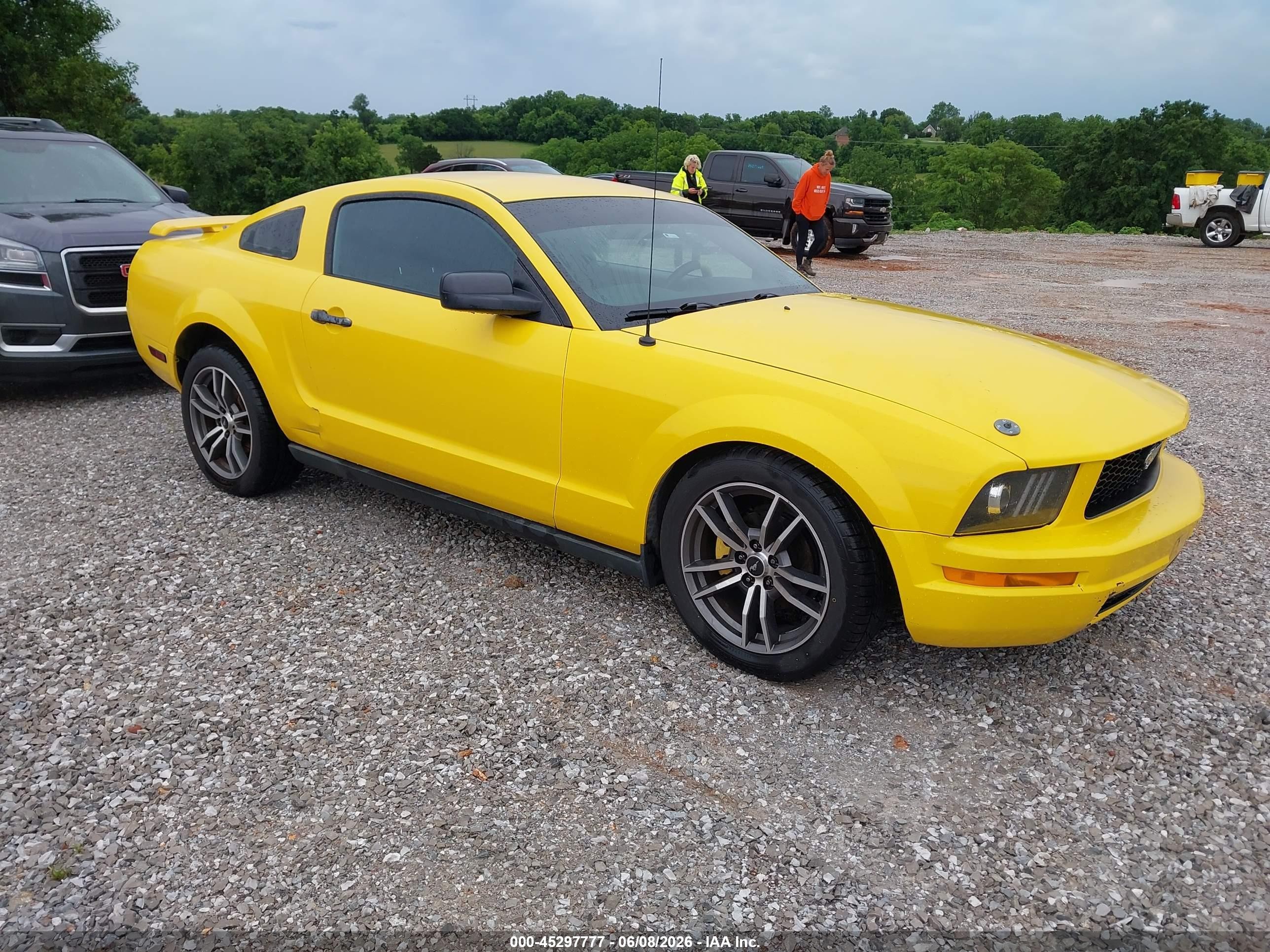 2005 Ford Mustang V6 Deluxe/v6 Premium Yellow vin: 1ZVFT80N755218696