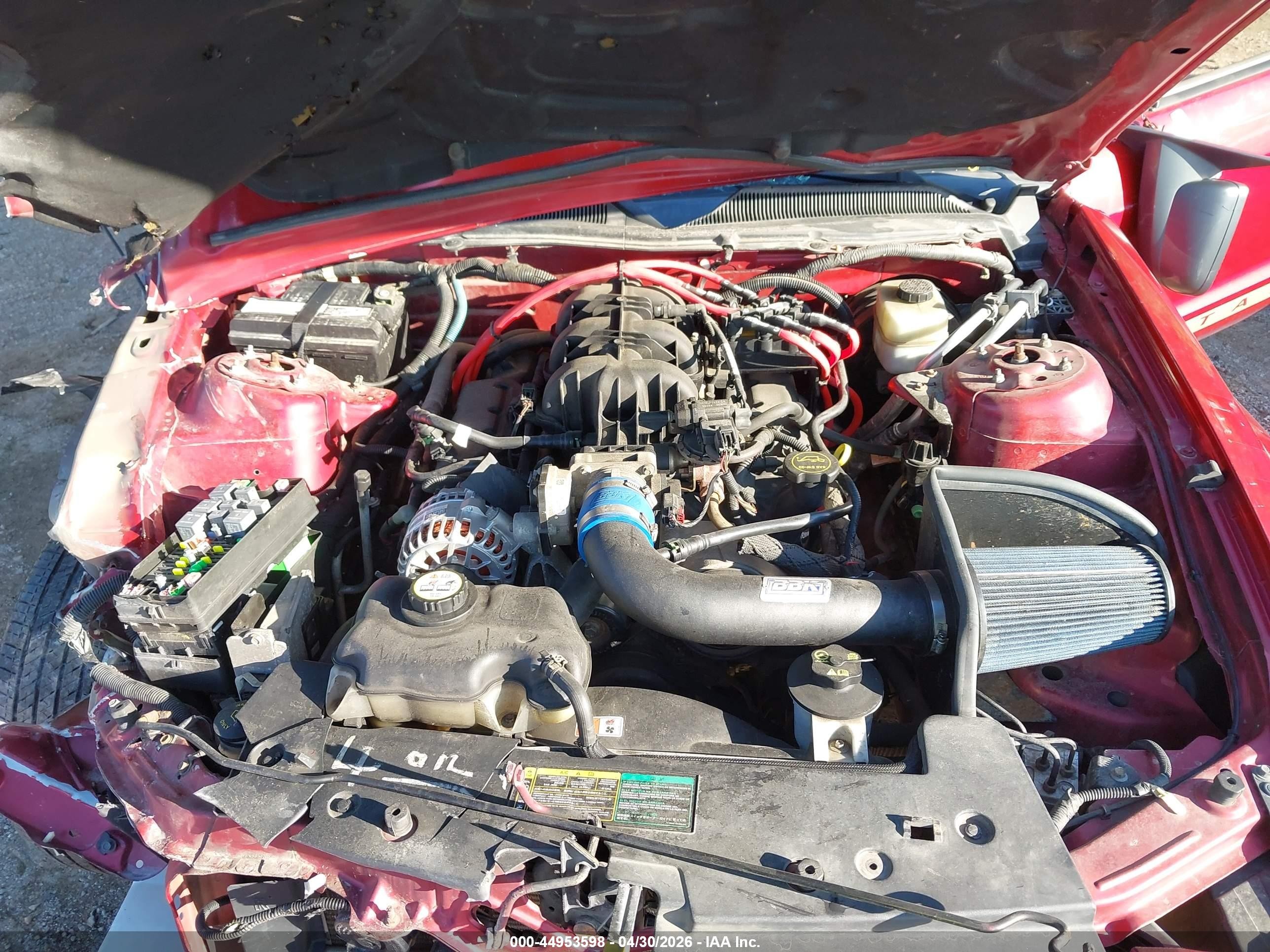 2006 Ford Mustang V6 Red vin: 1ZVFT80N765111617