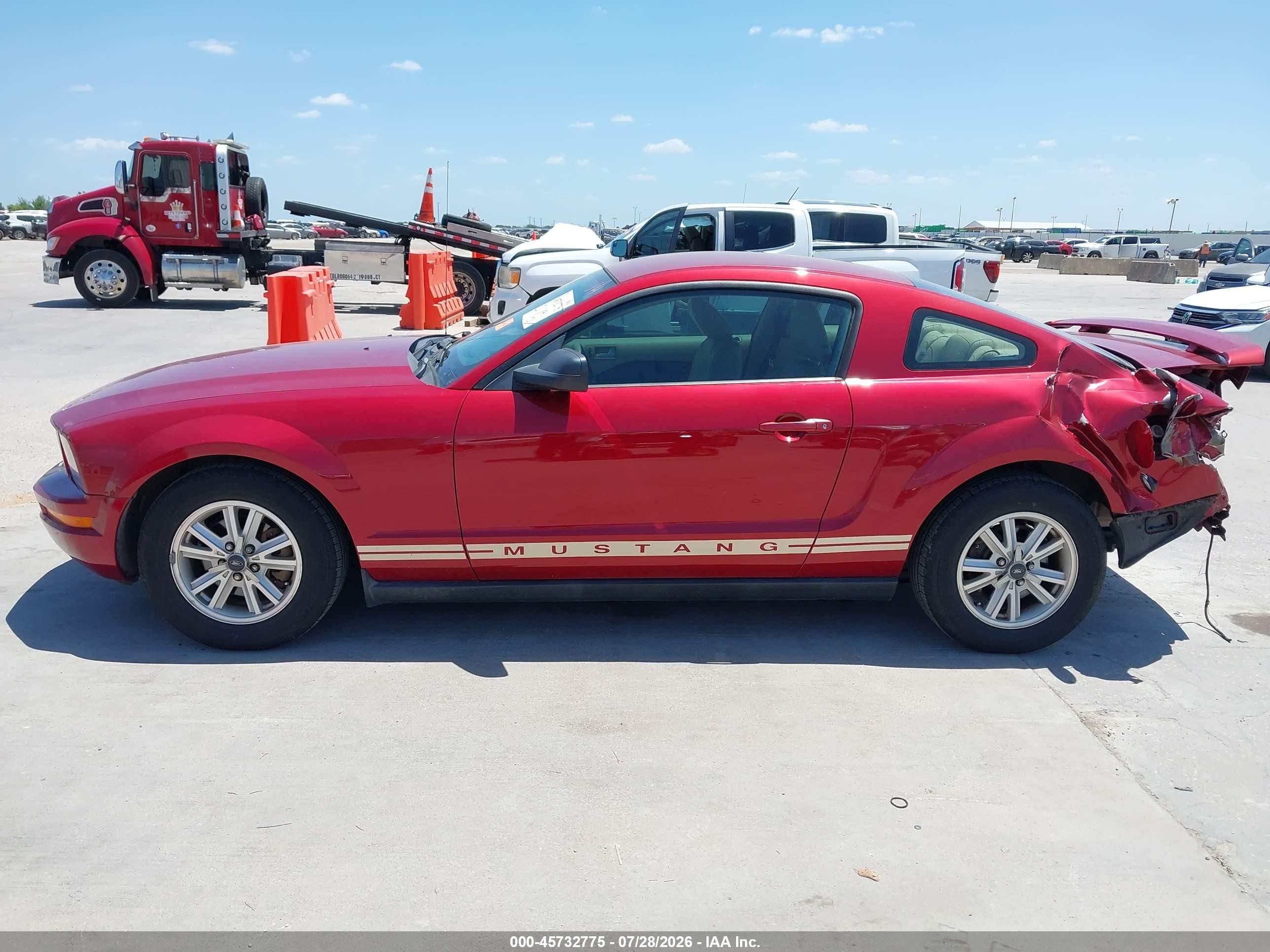 2006 Ford Mustang V6 Red vin: 1ZVFT80N765123735