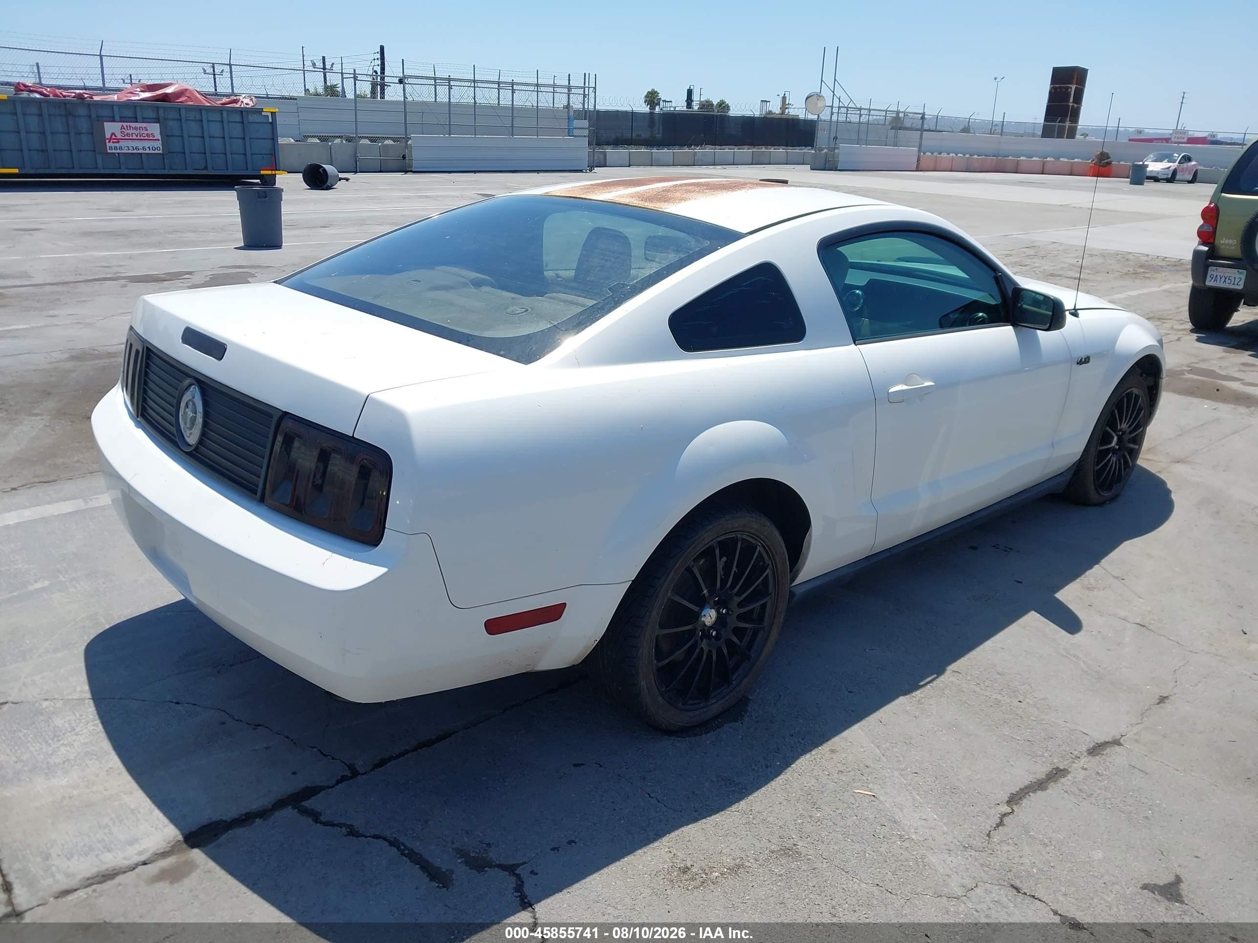 2006 Ford Mustang V6 White vin: 1ZVFT80N765174782