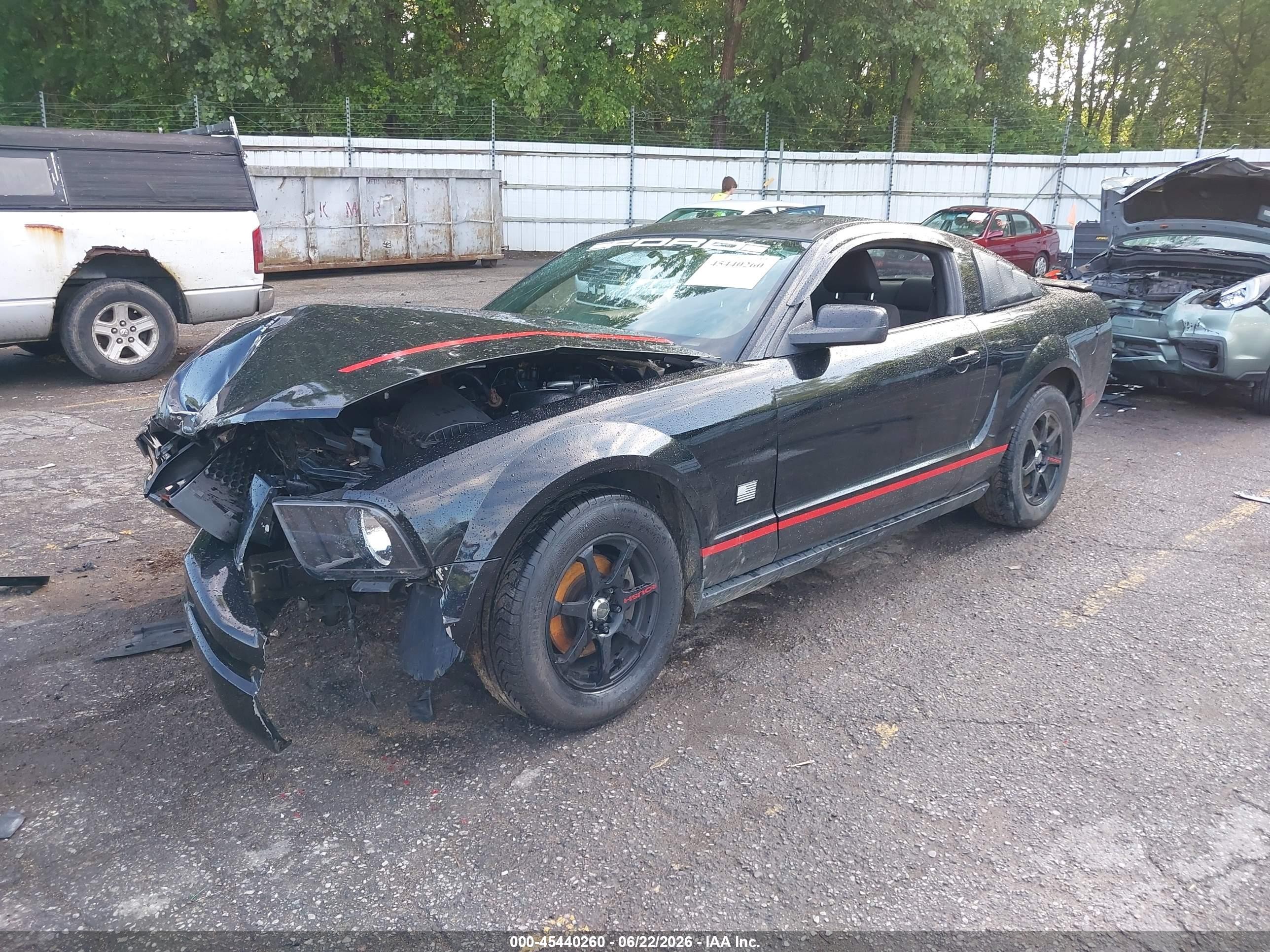 2007 Ford Mustang V6 Deluxe/v6 Premium Black vin: 1ZVFT80N775208267