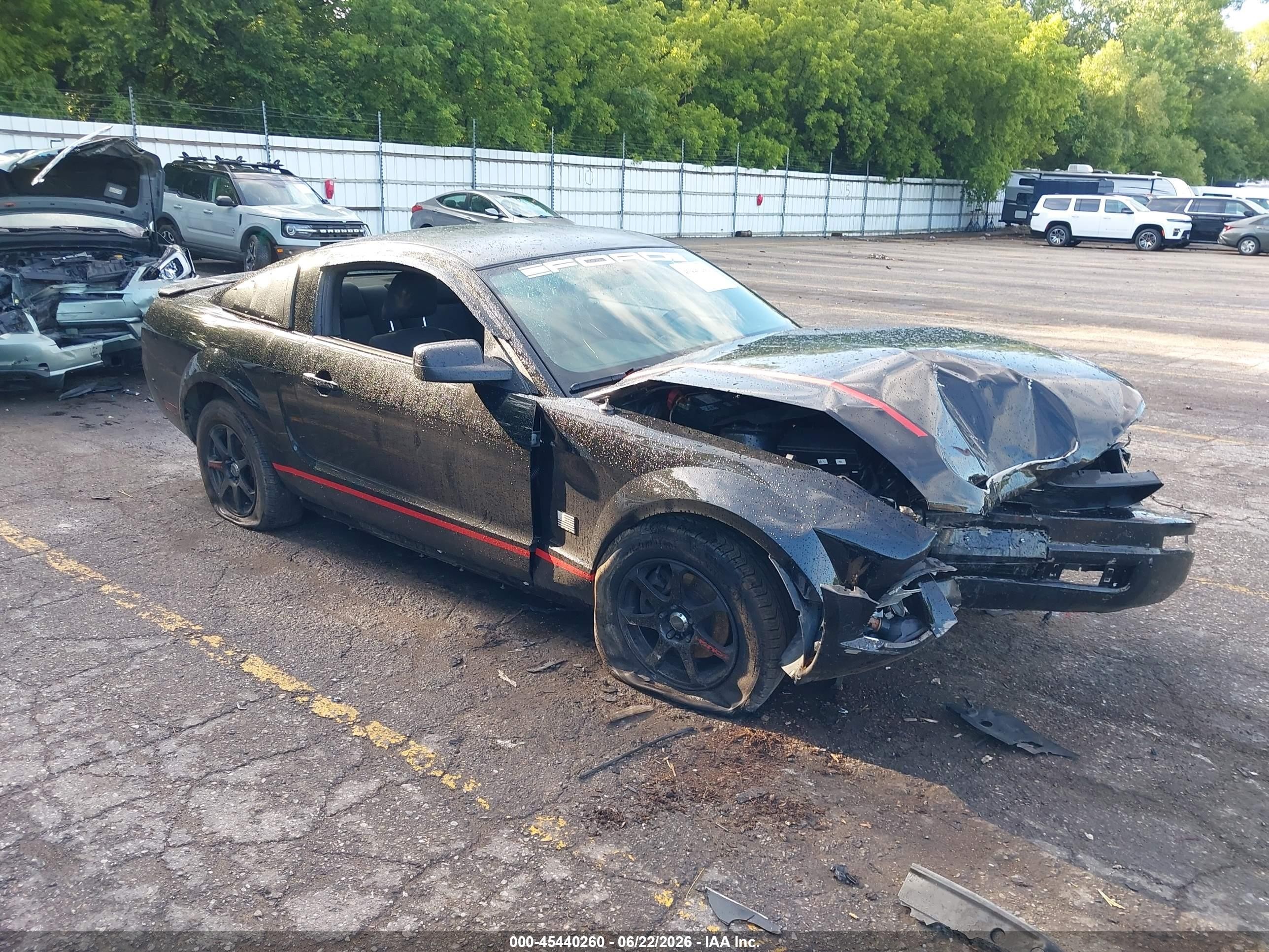 2007 Ford Mustang V6 Deluxe/v6 Premium Black vin: 1ZVFT80N775208267