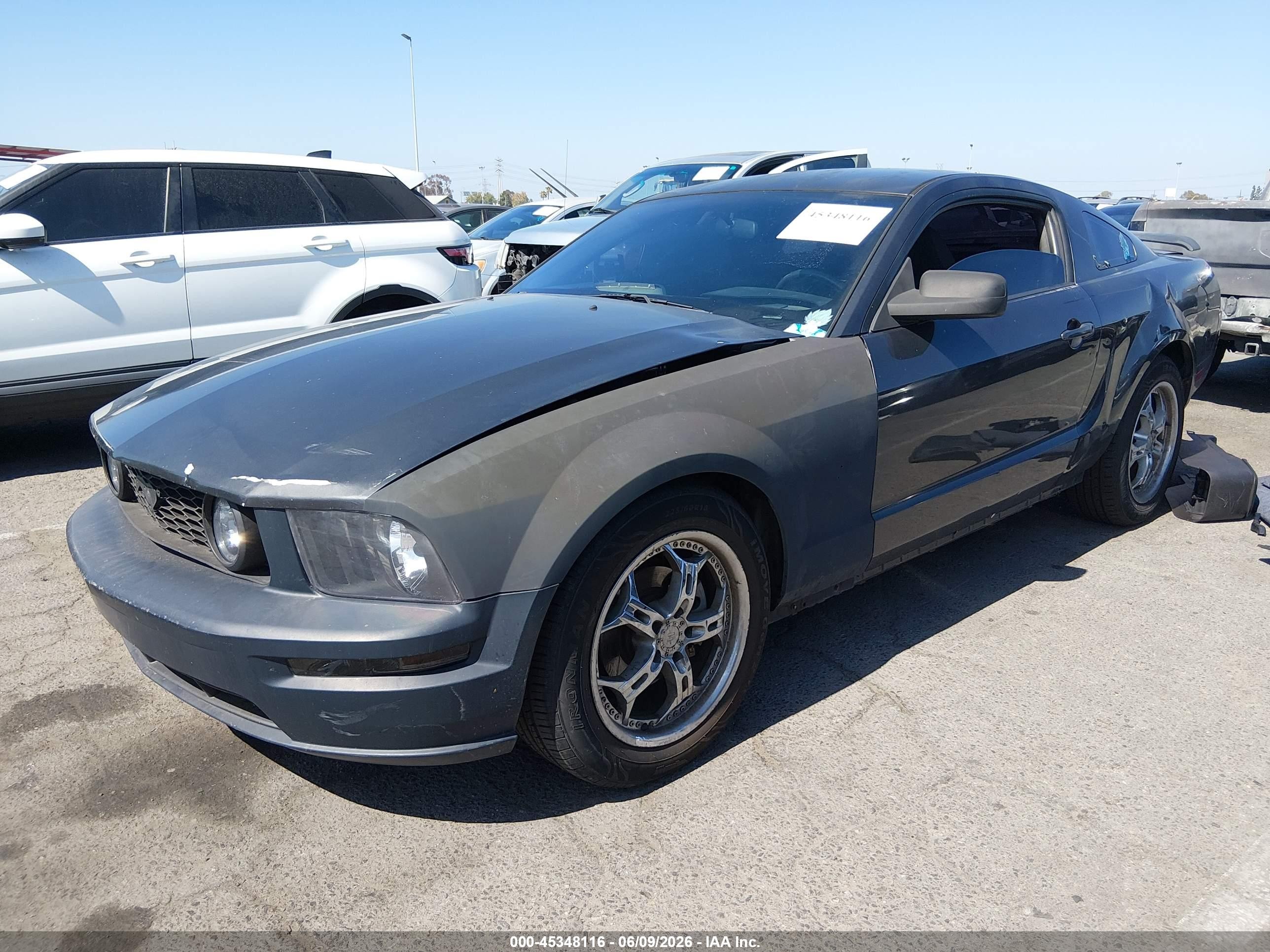 2007 Ford Mustang V6 Deluxe/v6 Premium Gray vin: 1ZVFT80N775270445