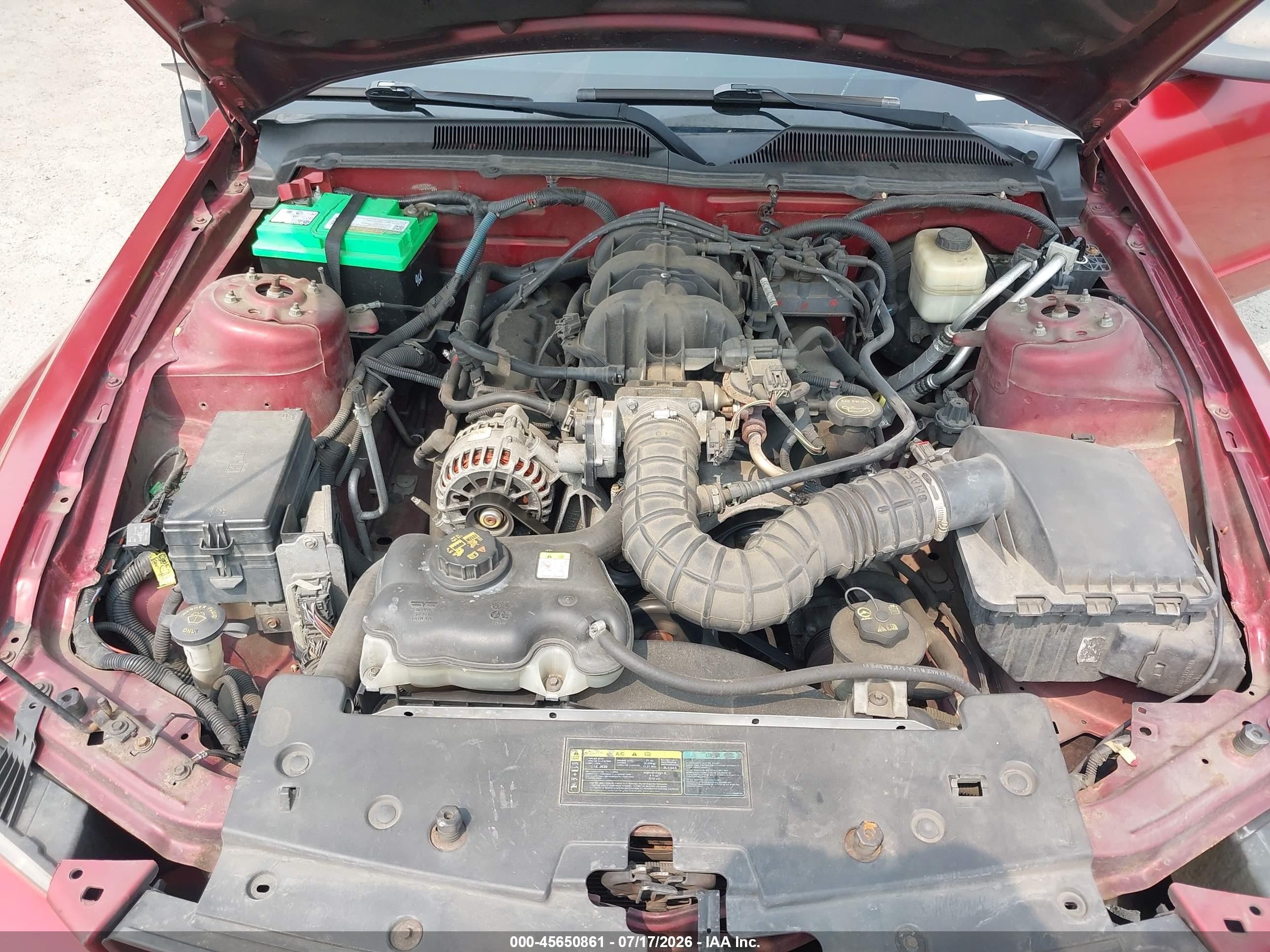 2007 Ford Mustang V6 Deluxe/v6 Premium Red vin: 1ZVFT80N775337142