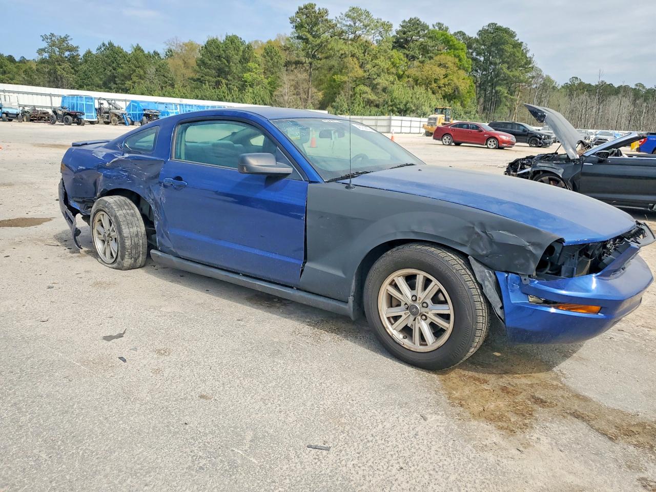 2007 Ford Mustang Blue vin: 1ZVFT80N775337660