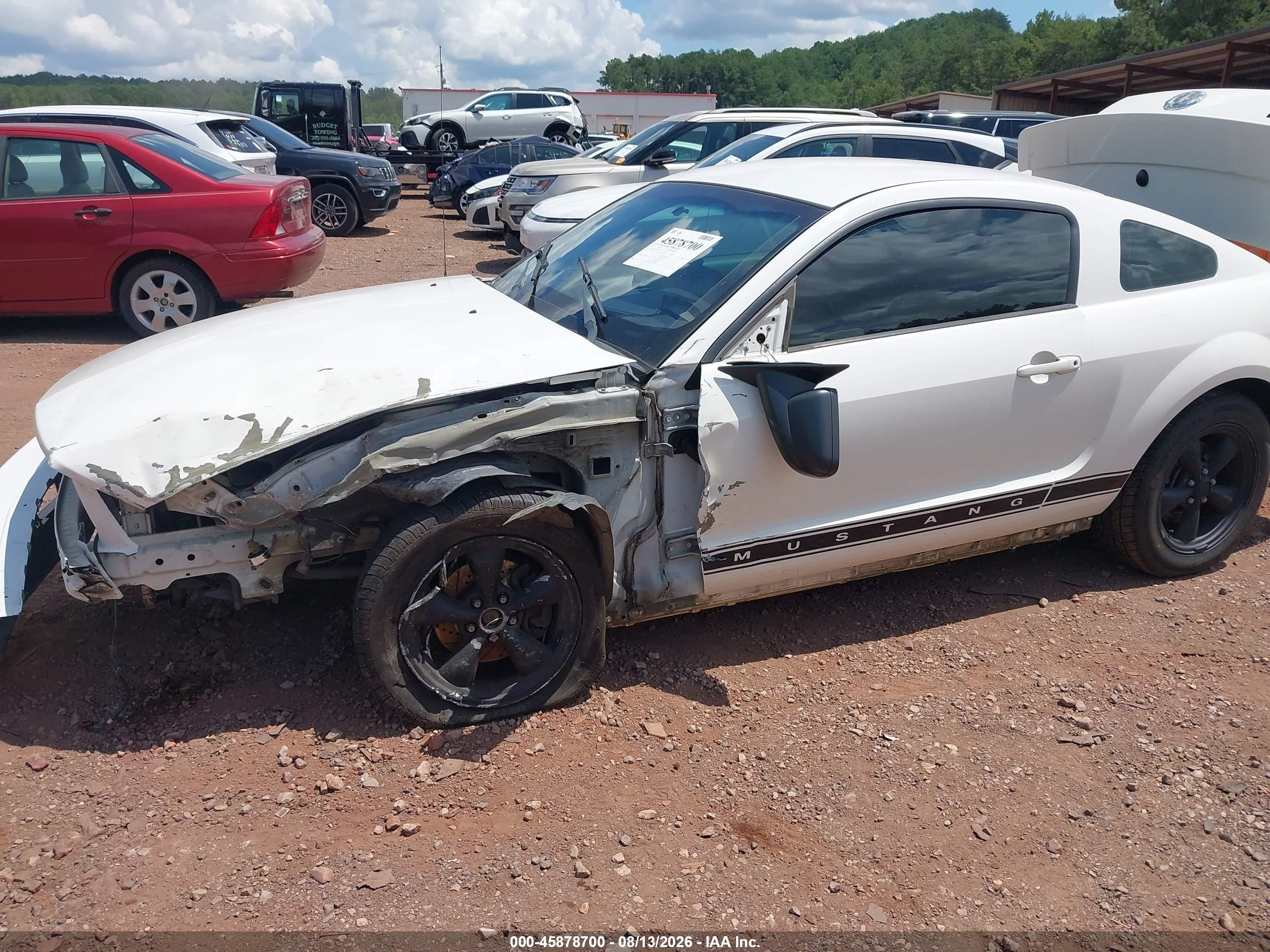2007 Ford Mustang V6 Deluxe/v6 Premium Белый vin: 1ZVFT80N775357312