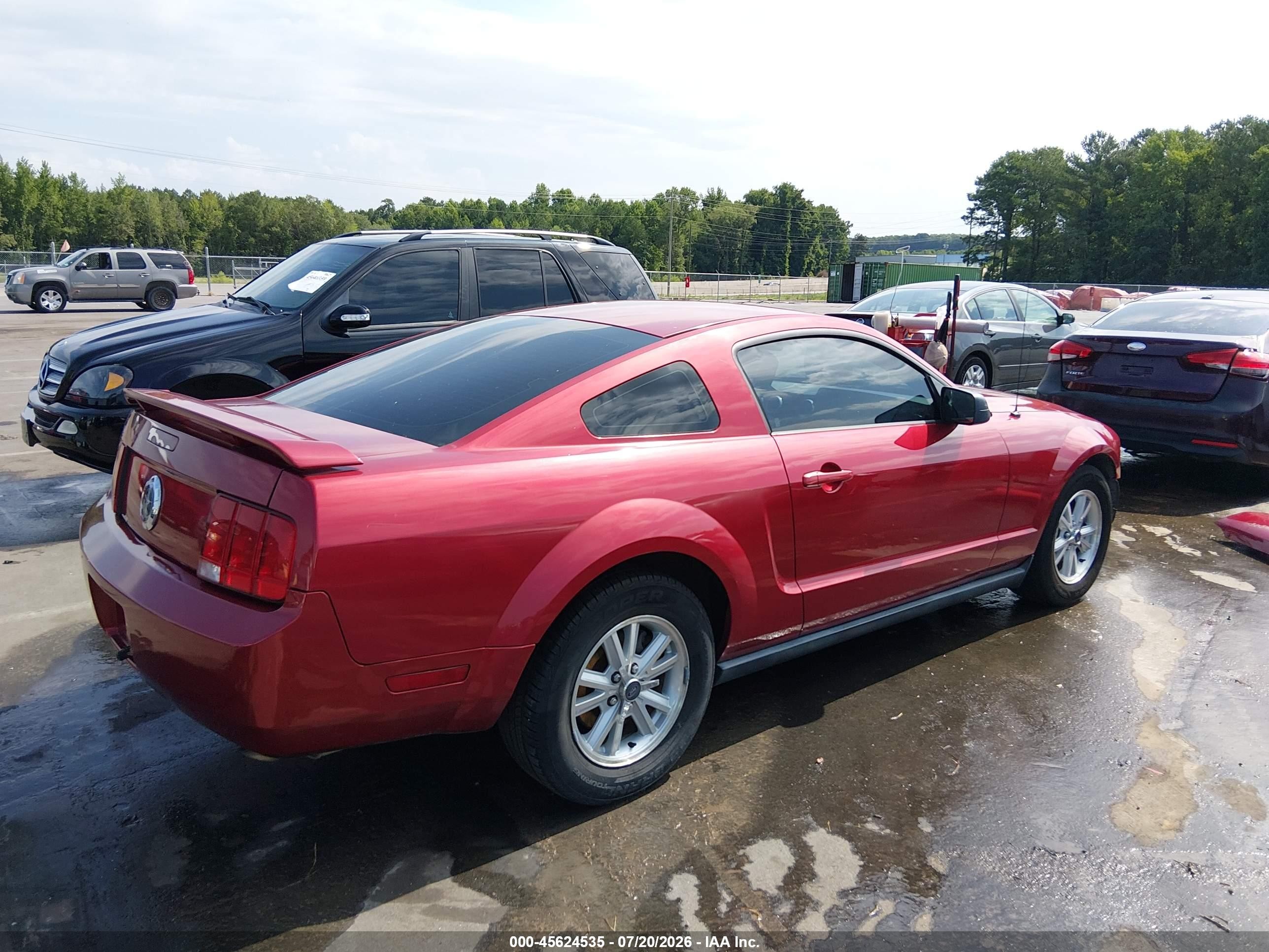2006 Ford Mustang V6 Red vin: 1ZVFT80N865120200