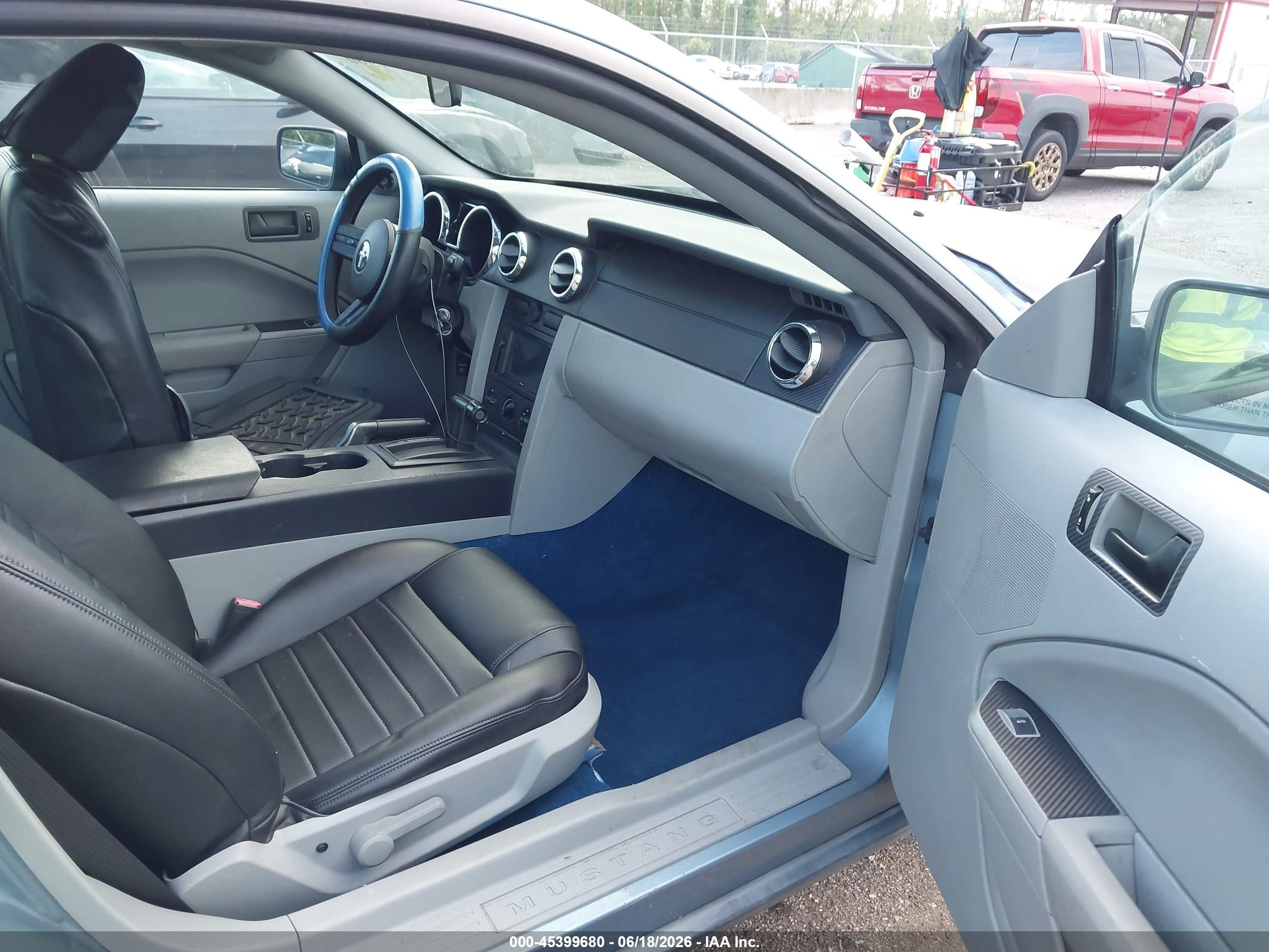 2006 Ford Mustang V6 Blue vin: 1ZVFT80N865175763