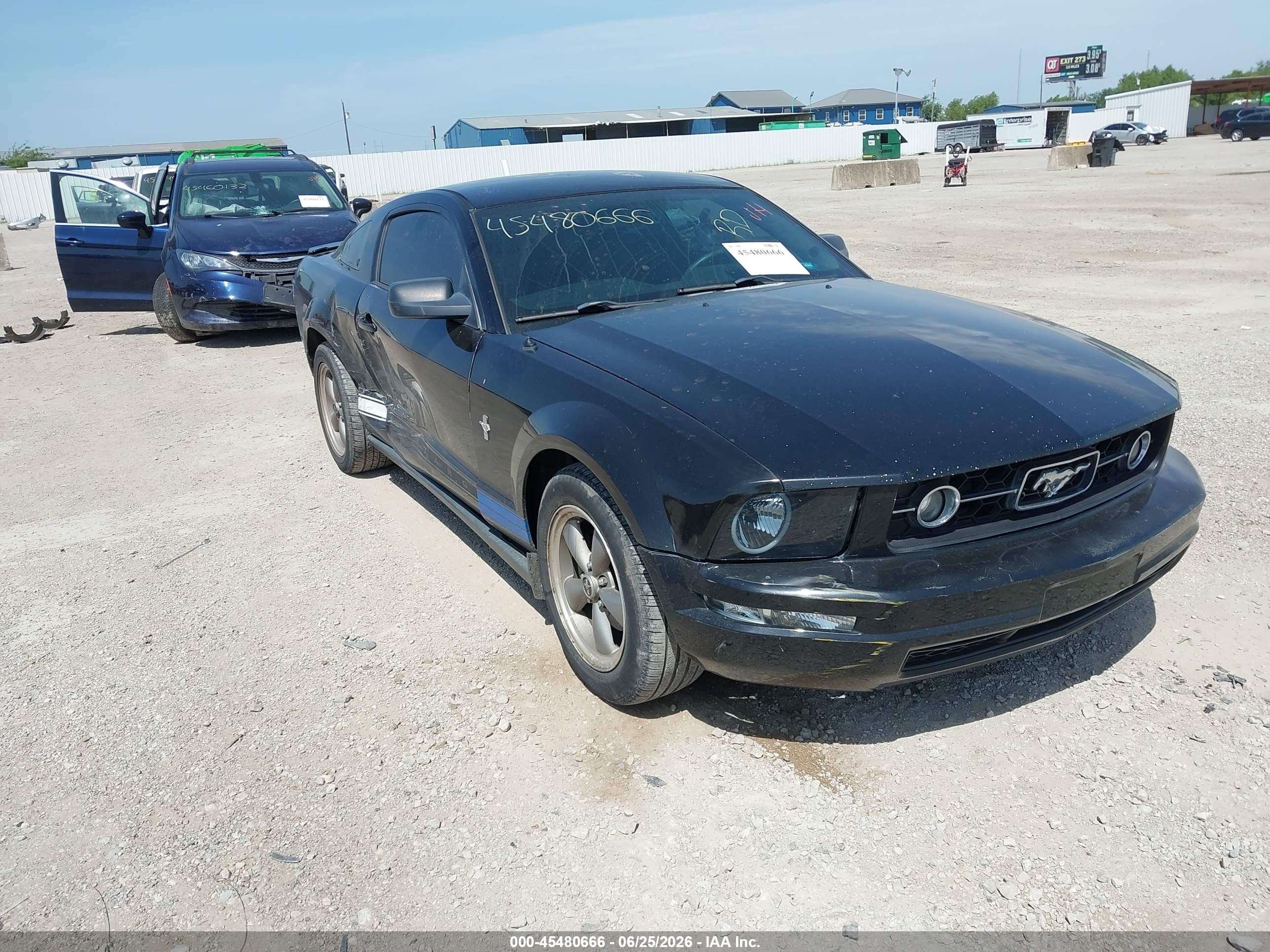 2007 Ford Mustang V6 Deluxe/v6 Premium Black vin: 1ZVFT80N875266811