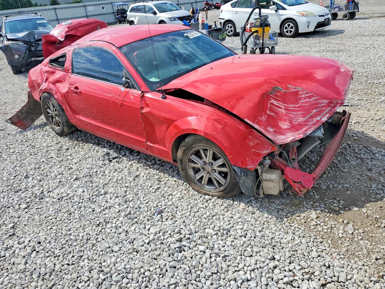 2007 Ford Mustang Red vin: 1ZVFT80N875292079