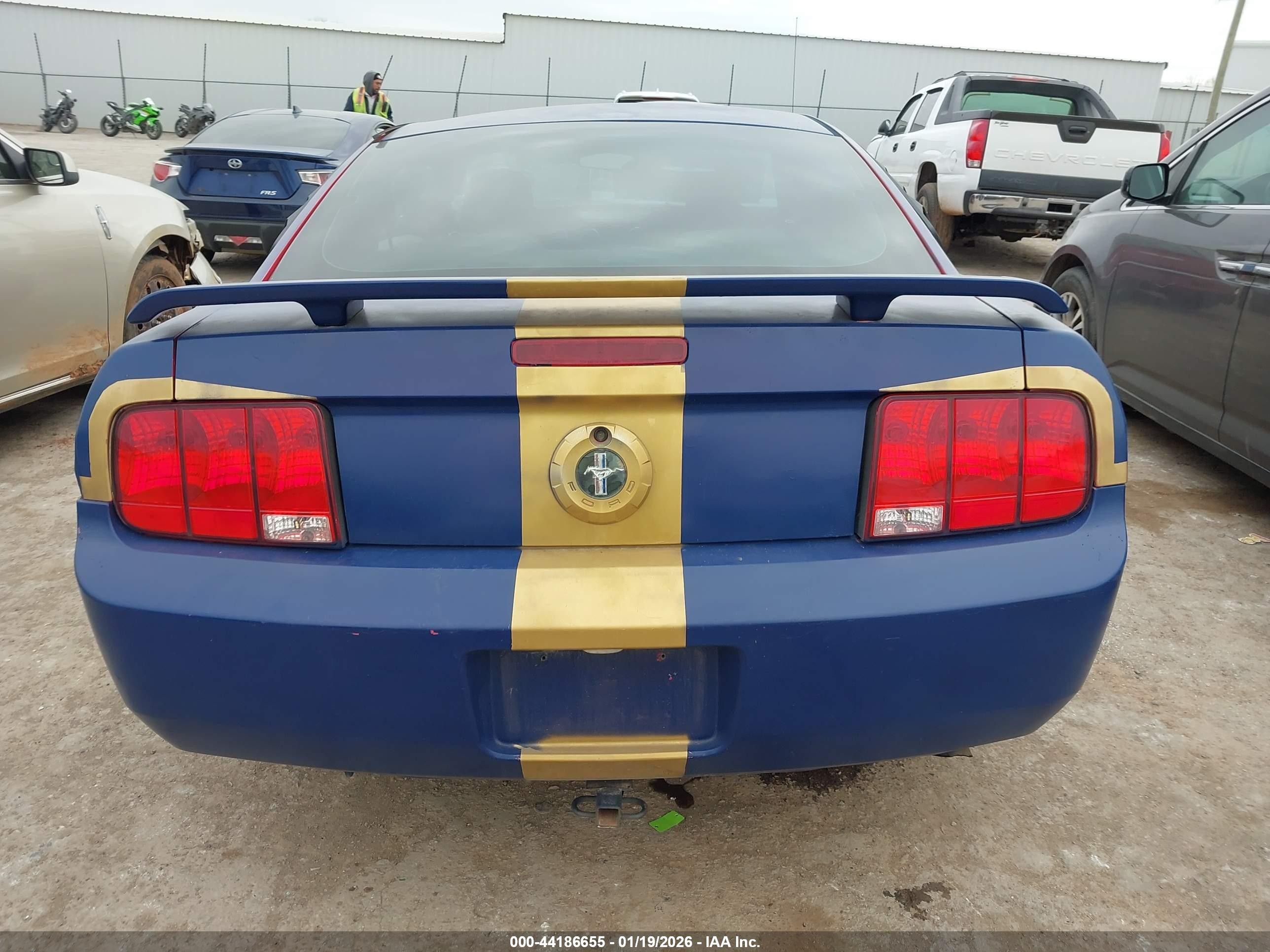 2005 Ford Mustang V6 Deluxe/v6 Premium Blue vin: 1ZVFT80N955154743