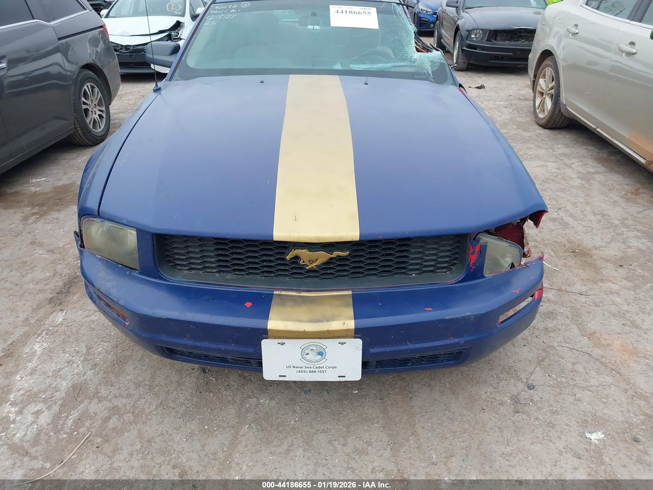 2005 Ford Mustang V6 Deluxe/v6 Premium Blue vin: 1ZVFT80N955154743
