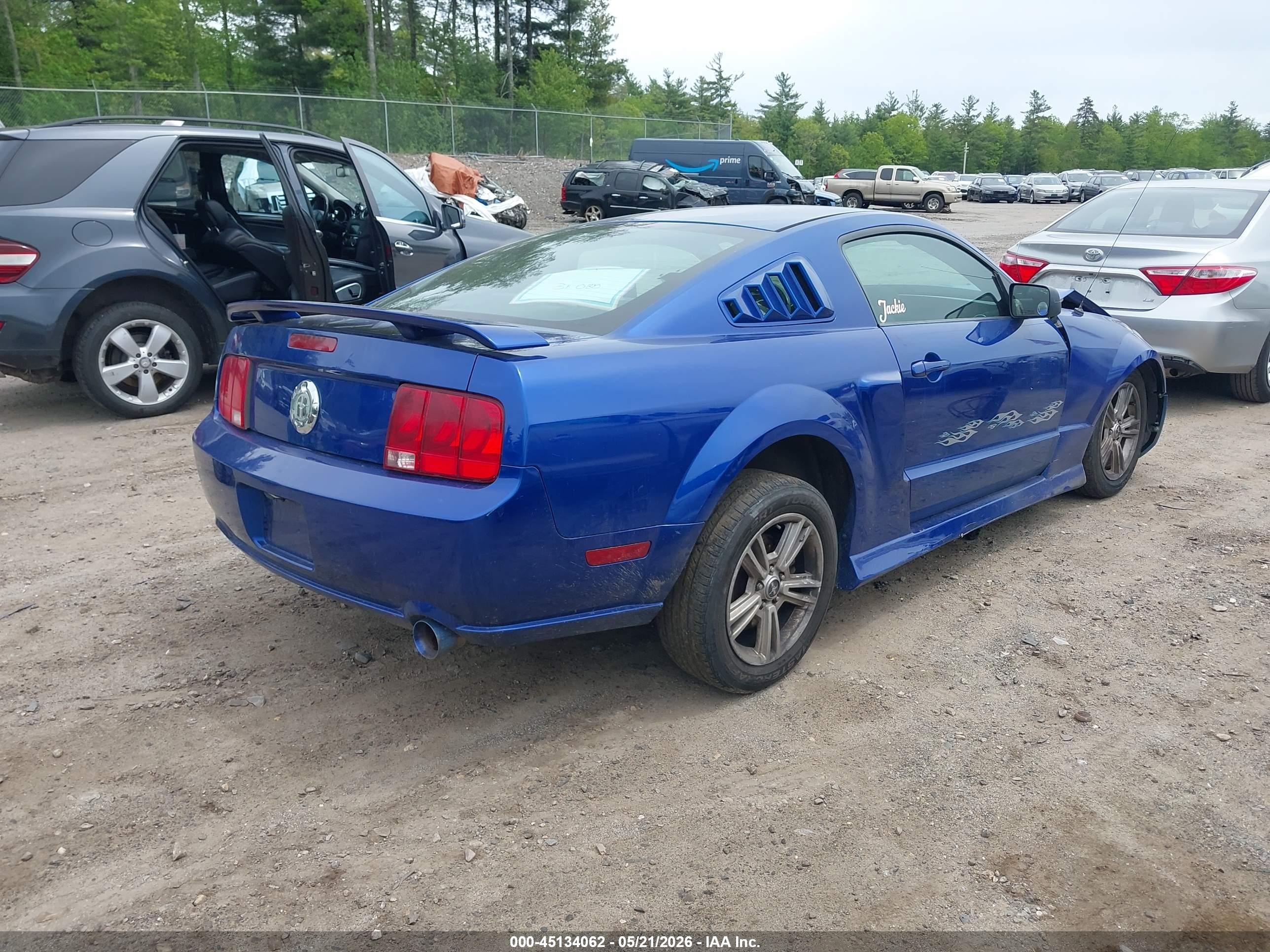 2006 Ford Mustang V6 Blue vin: 1ZVFT80N965130329