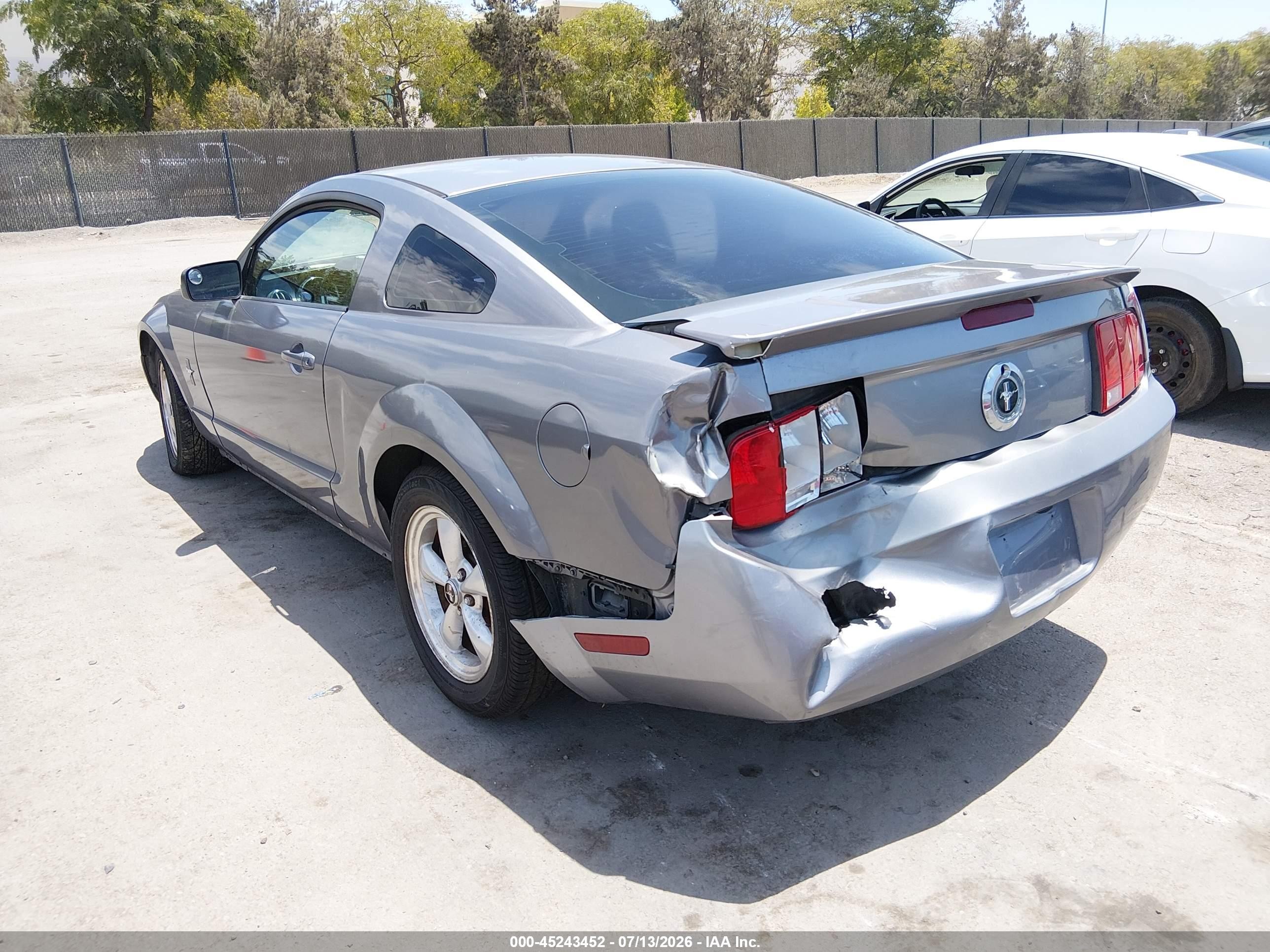 2007 Ford Mustang V6 Deluxe/v6 Premium Gray vin: 1ZVFT80N975218153