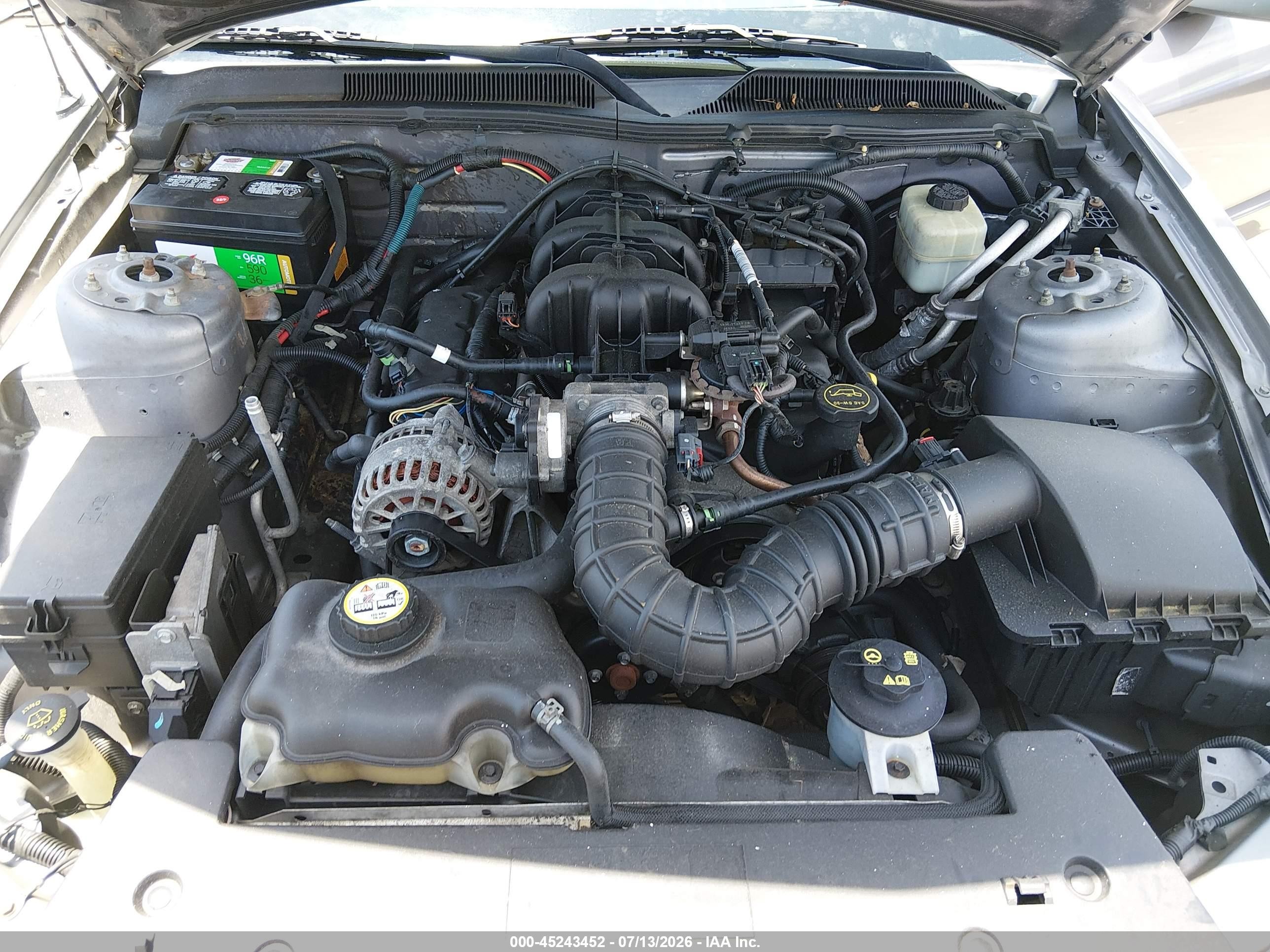 2007 Ford Mustang V6 Deluxe/v6 Premium Gray vin: 1ZVFT80N975218153