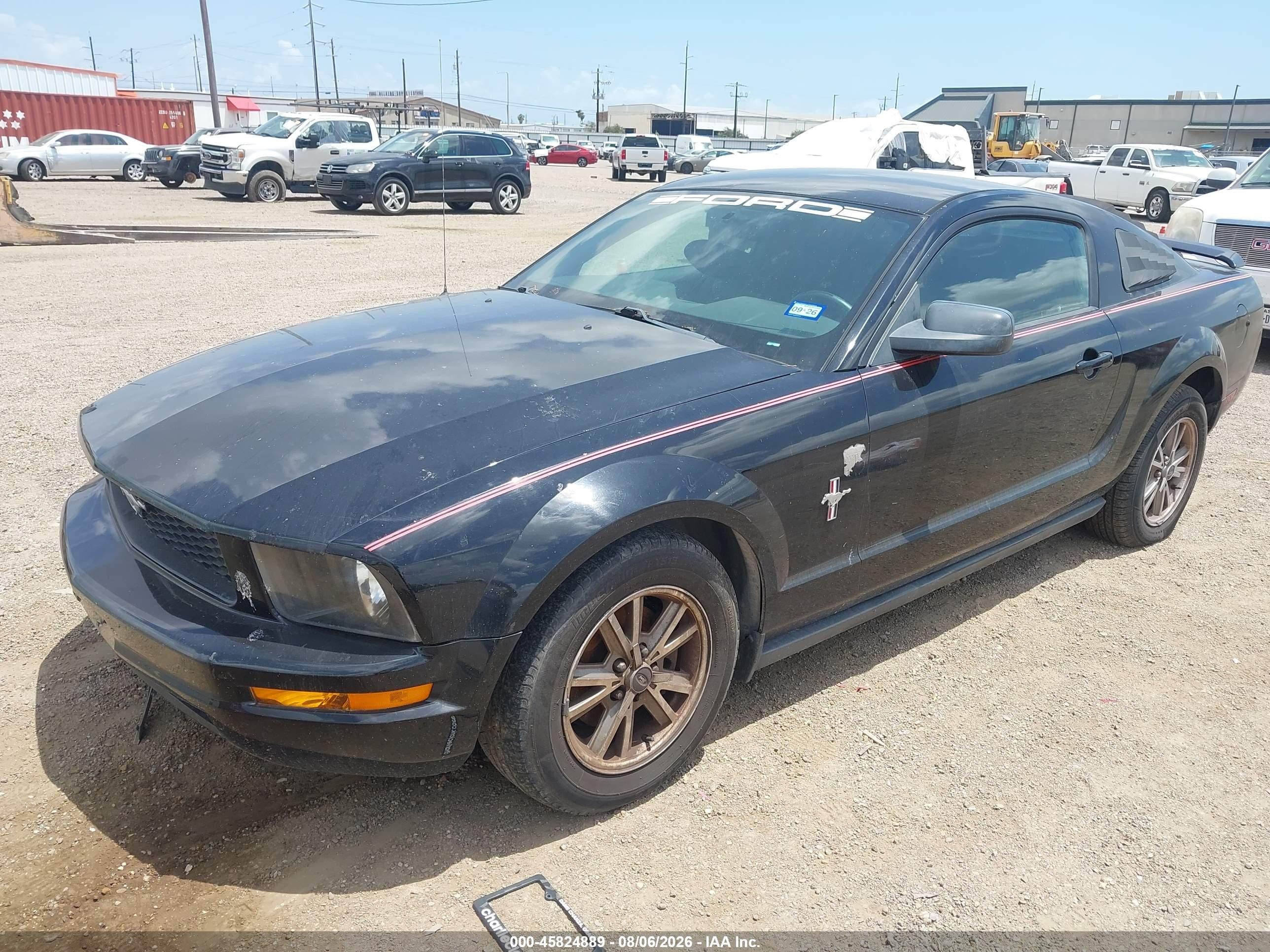 2005 Ford Mustang V6 Deluxe/v6 Premium Black vin: 1ZVFT80NX55171647