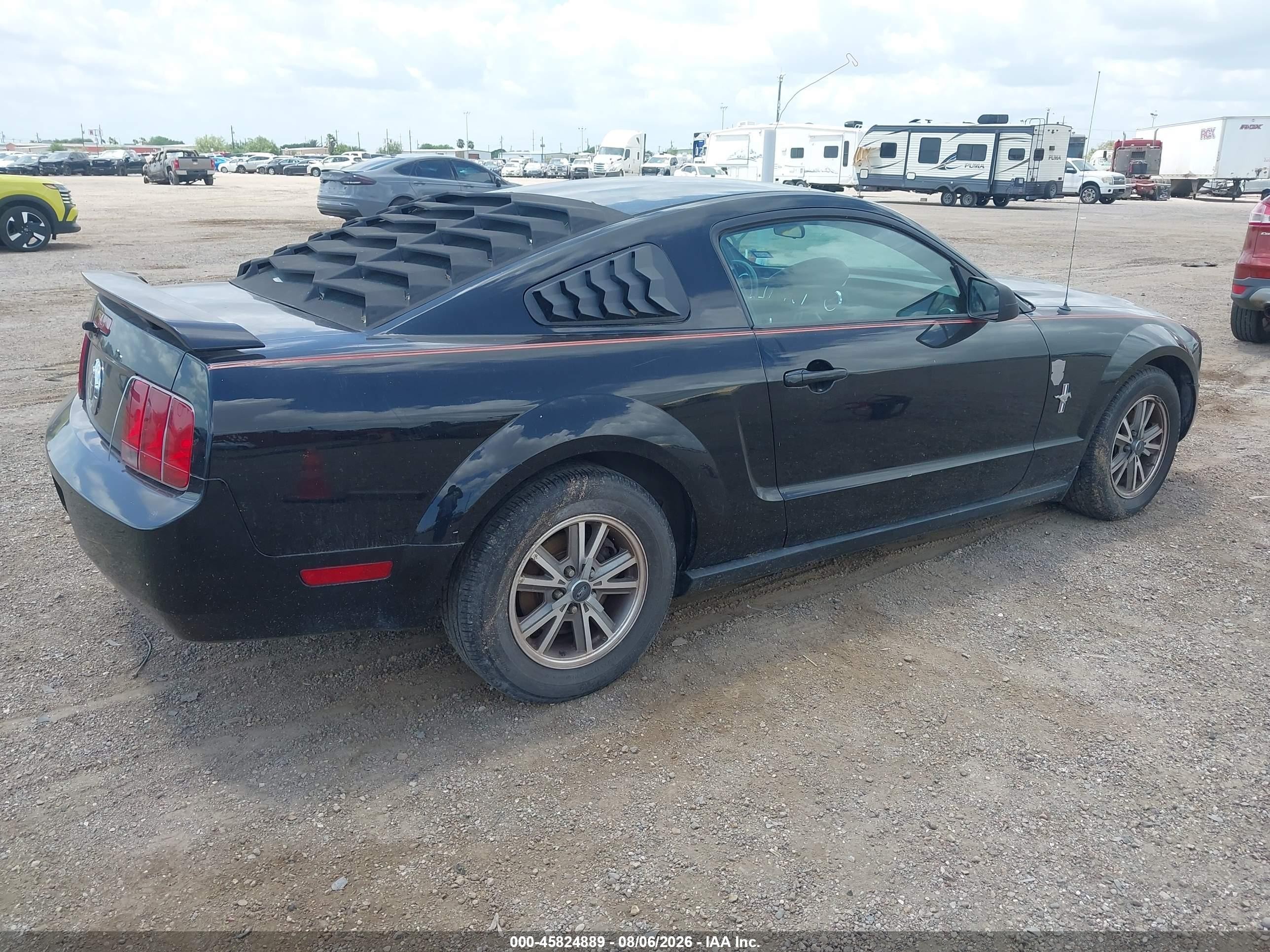 2005 Ford Mustang V6 Deluxe/v6 Premium Black vin: 1ZVFT80NX55171647