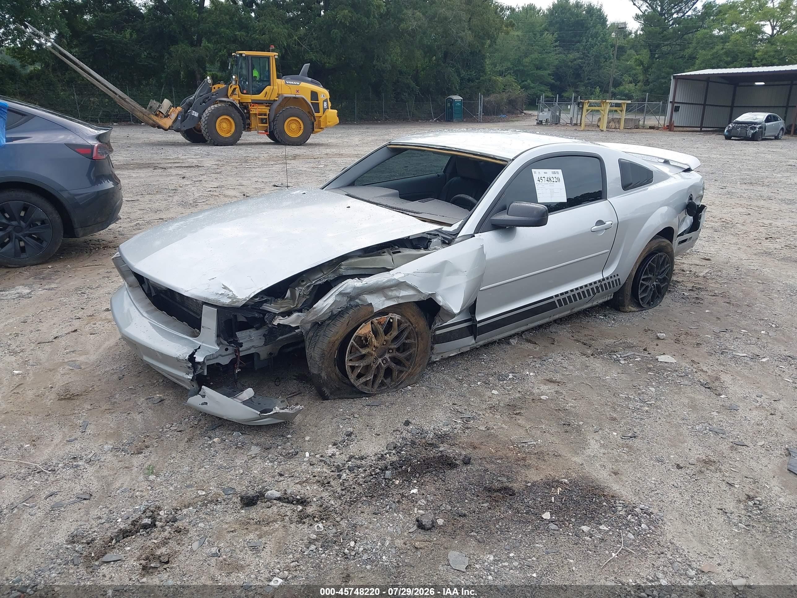 2005 Ford Mustang V6 Deluxe/v6 Premium Gray vin: 1ZVFT80NX55202136