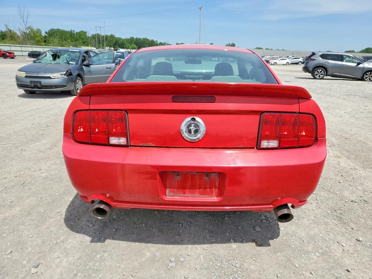2005 Ford Mustang Red vin: 1ZVFT80NX55206378
