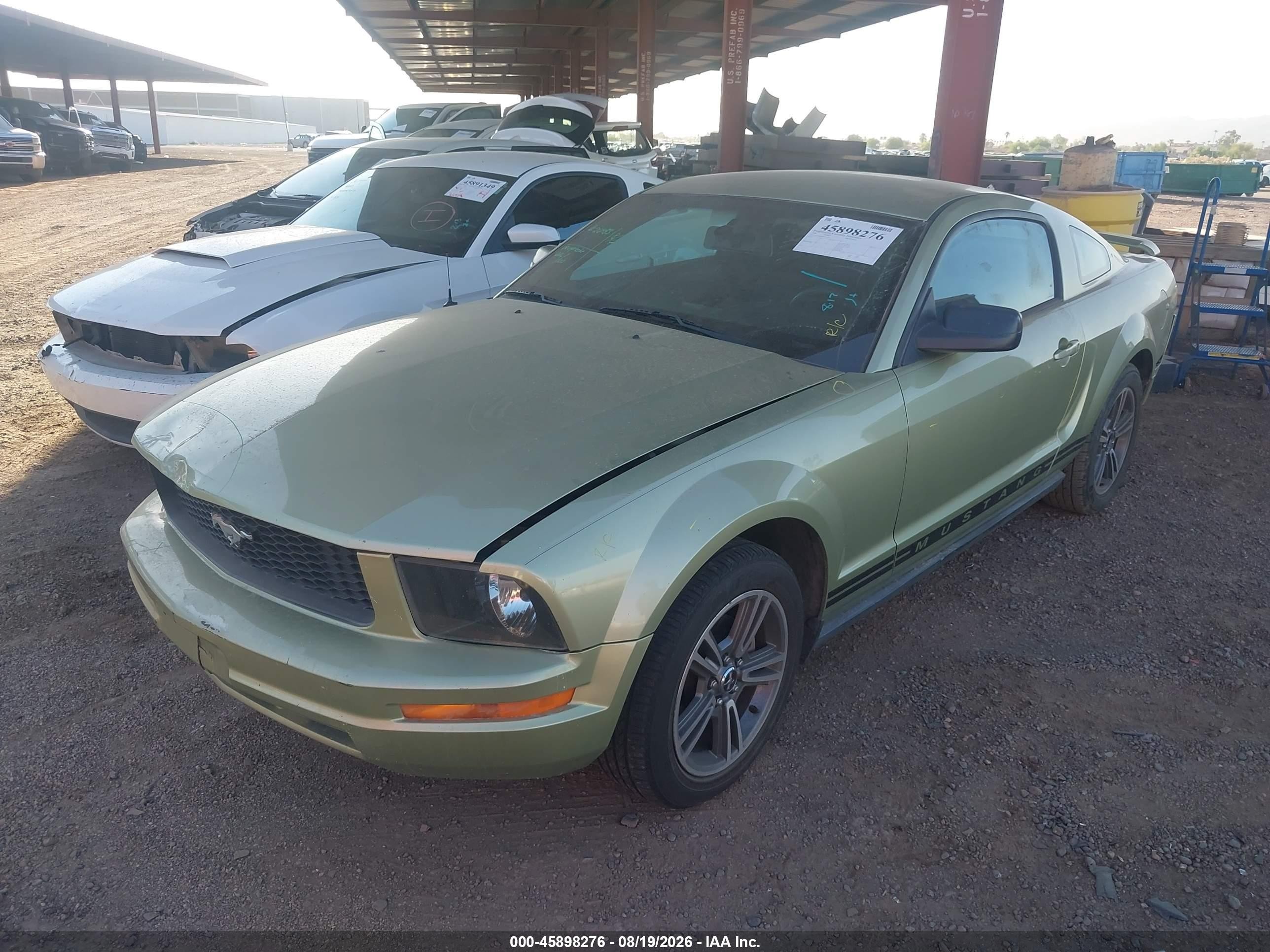 2006 Ford Mustang V6 Белый vin: 1ZVFT80NX65150735