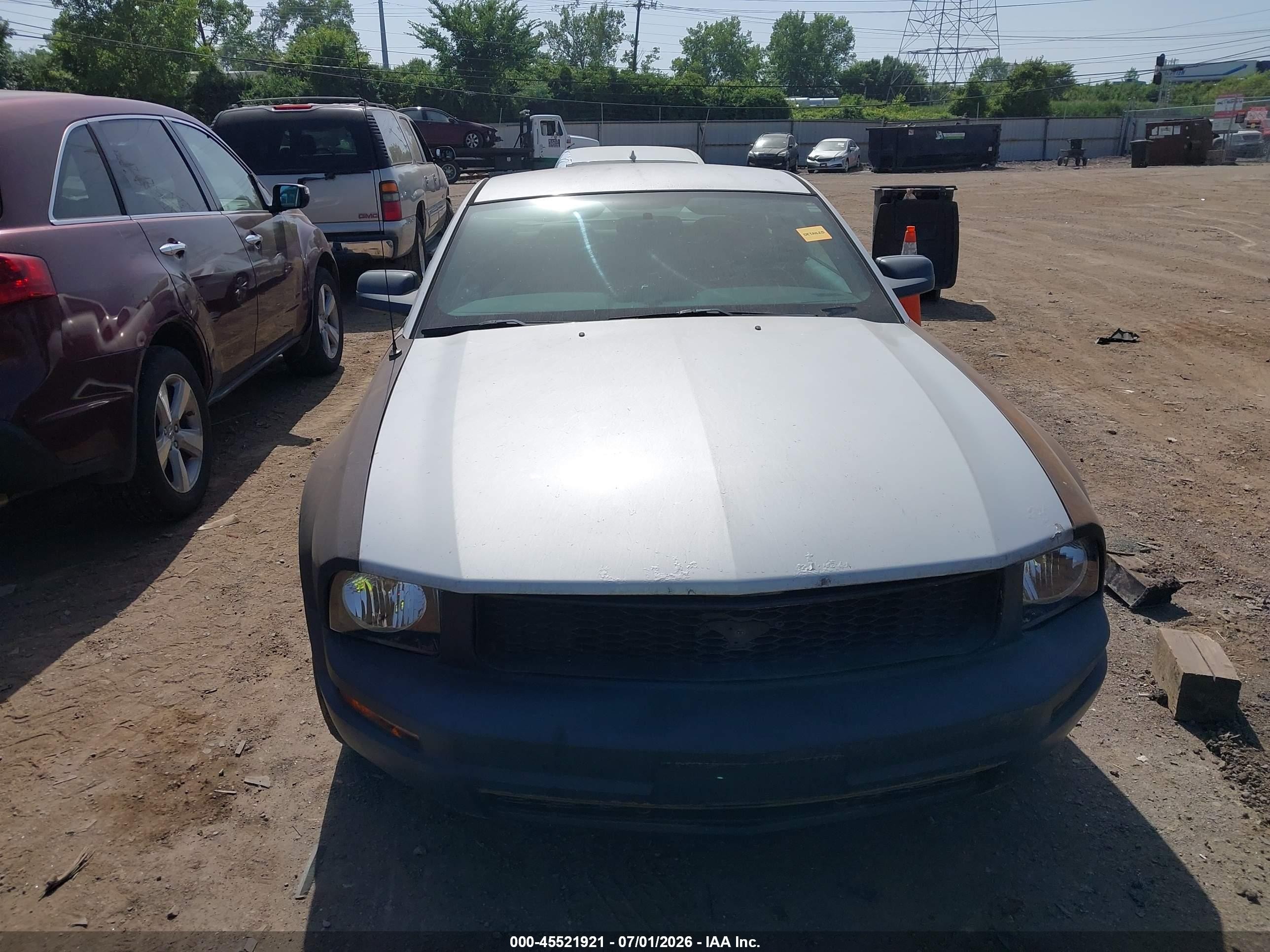 2006 Ford Mustang V6 Silver vin: 1ZVFT80NX65200596
