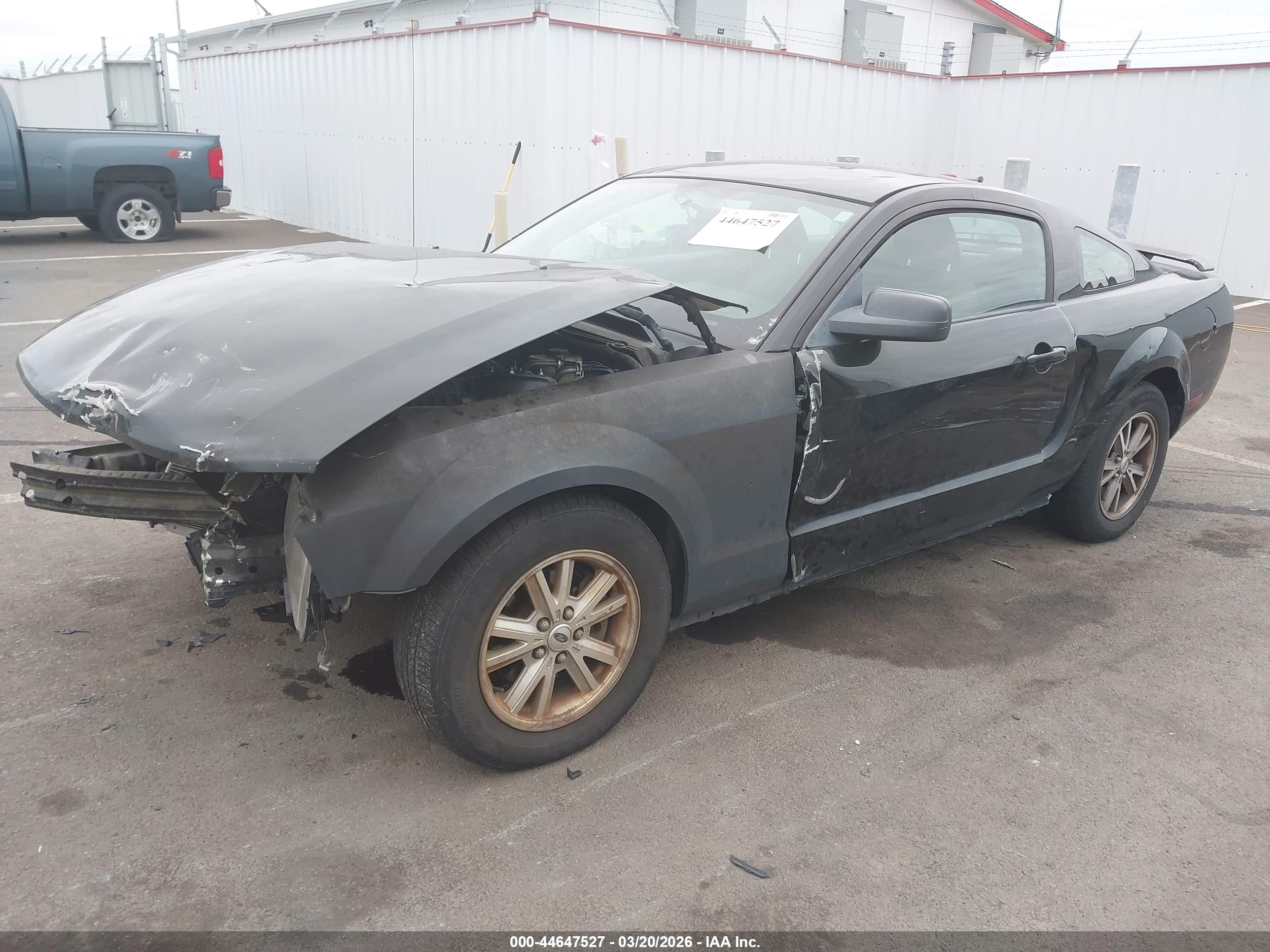 2006 Ford Mustang V6 Black vin: 1ZVFT80NX65263486