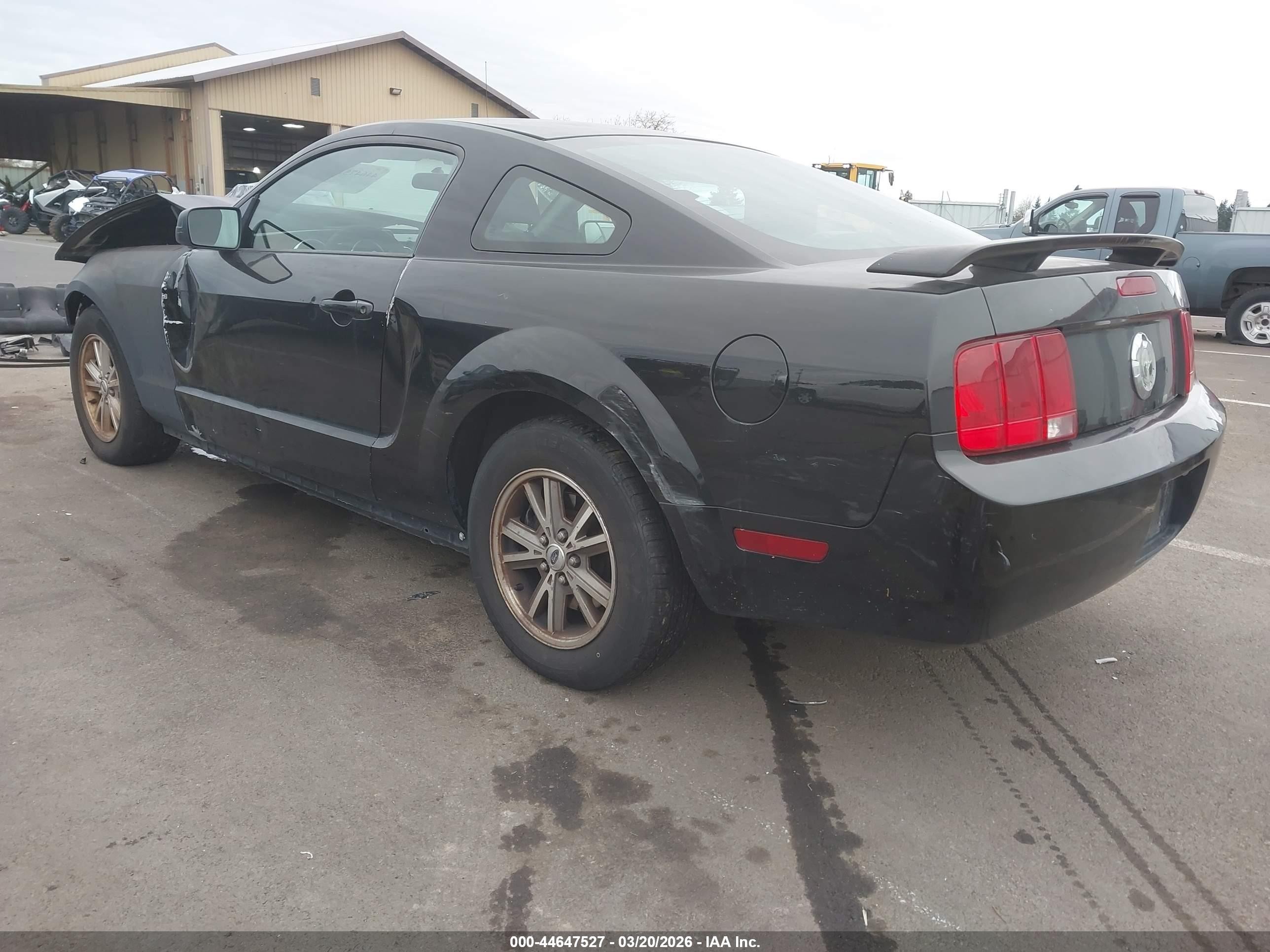 2006 Ford Mustang V6 Black vin: 1ZVFT80NX65263486