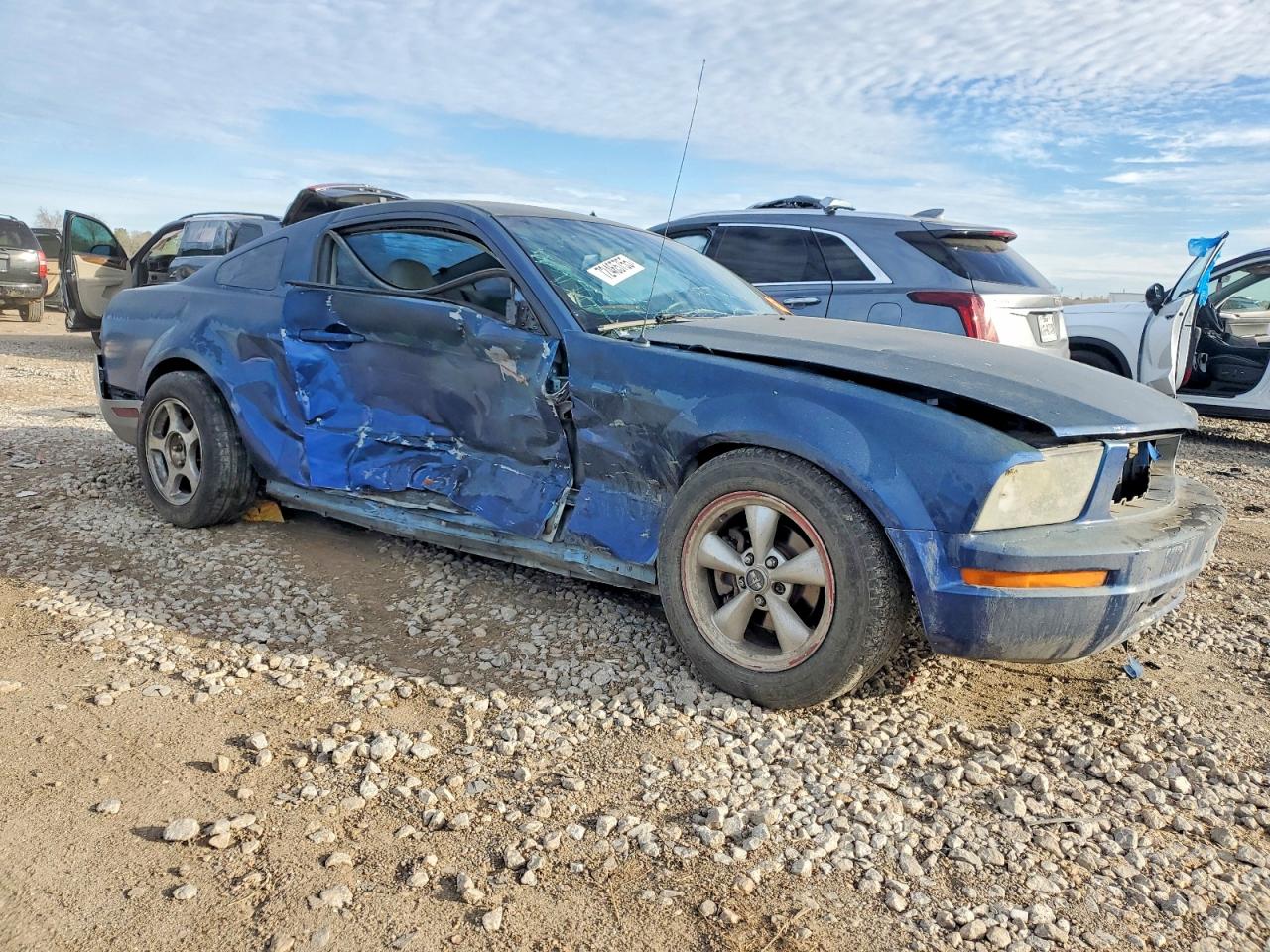 2007 Ford Mustang Blue vin: 1ZVFT80NX75265529