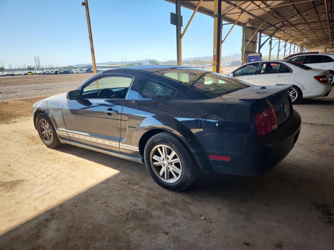 2007 Ford Mustang Black vin: 1ZVFT80NX75321971