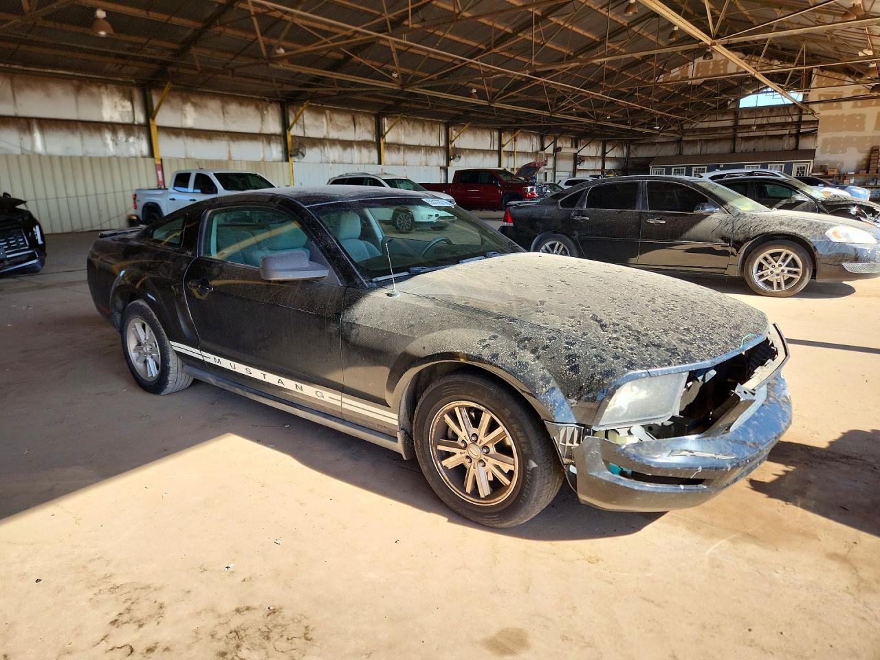 2007 Ford Mustang Black vin: 1ZVFT80NX75321971