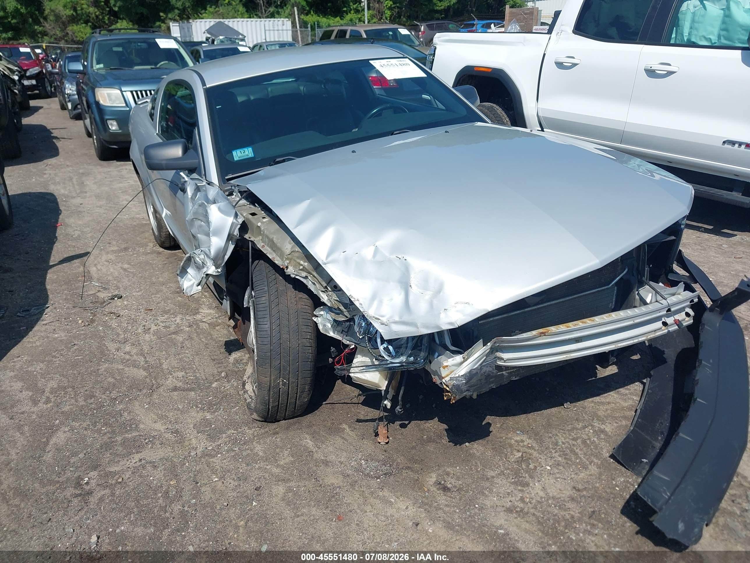 2007 Ford Mustang V6 Deluxe/v6 Premium Silver vin: 1ZVFT80NX75367350
