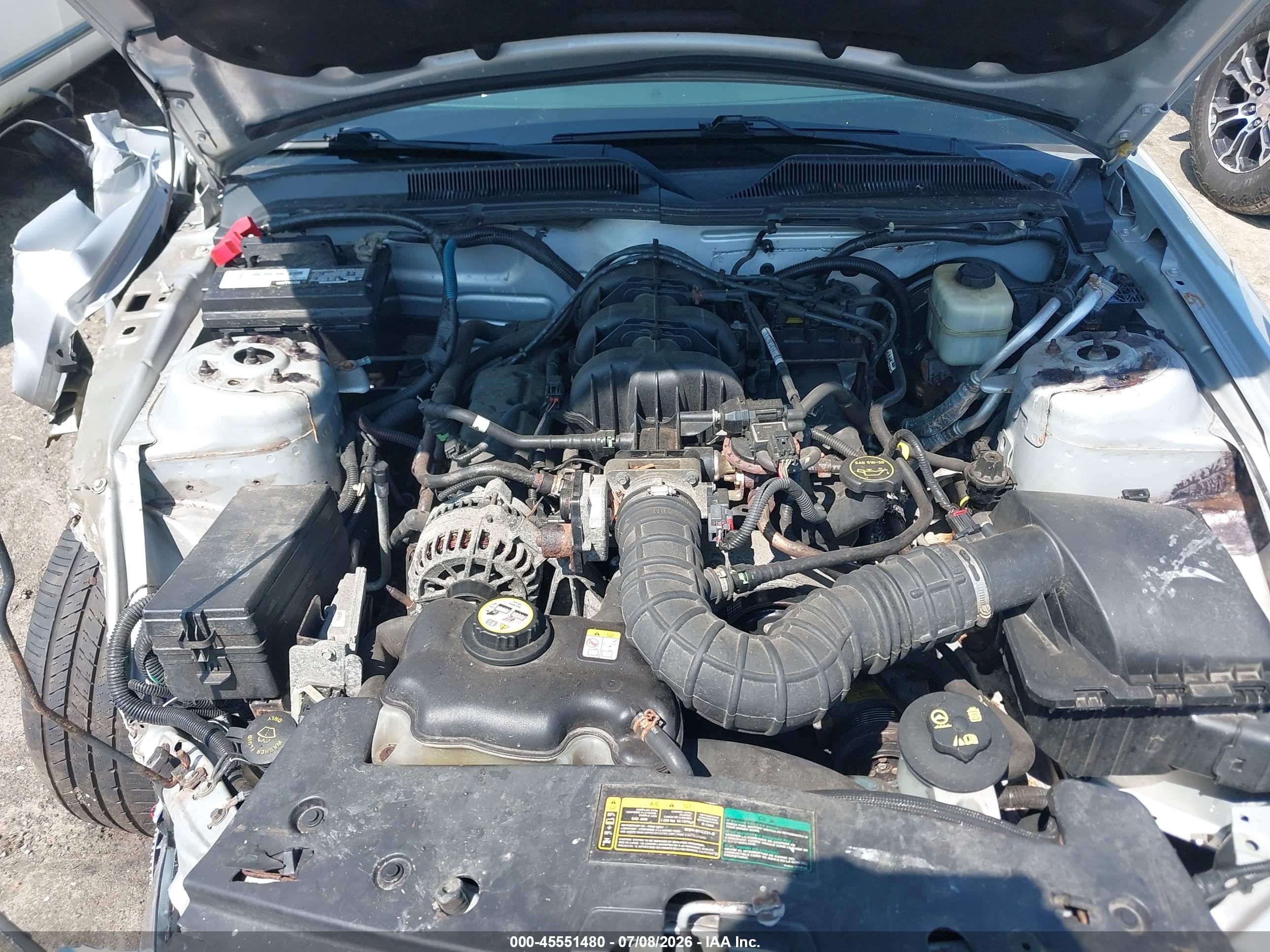 2007 Ford Mustang V6 Deluxe/v6 Premium Silver vin: 1ZVFT80NX75367350