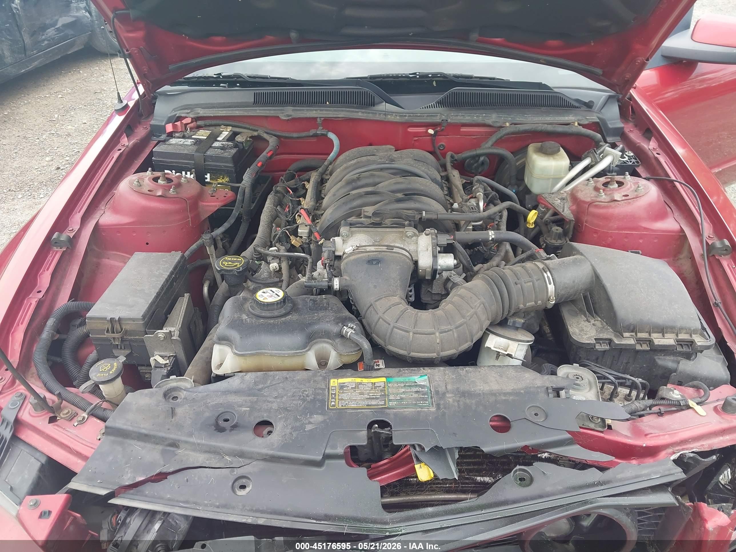 2006 Ford Mustang Gt Red vin: 1ZVFT82H065151867