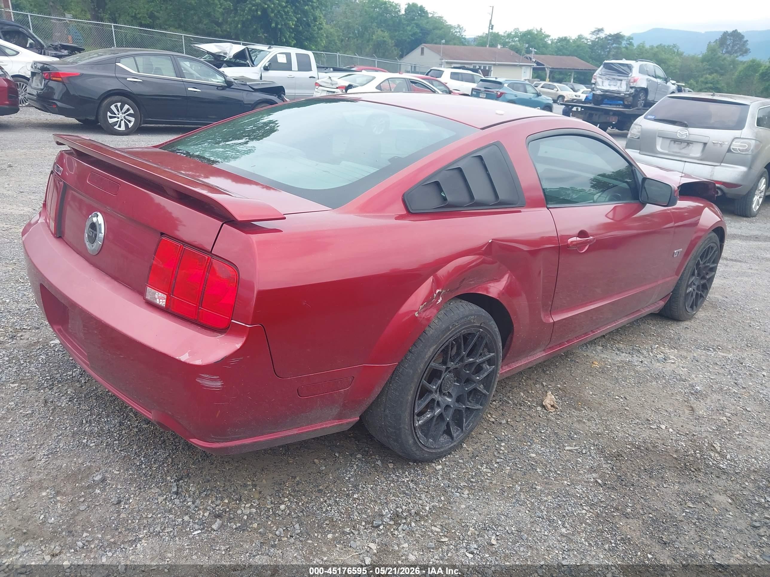2006 Ford Mustang Gt Red vin: 1ZVFT82H065151867