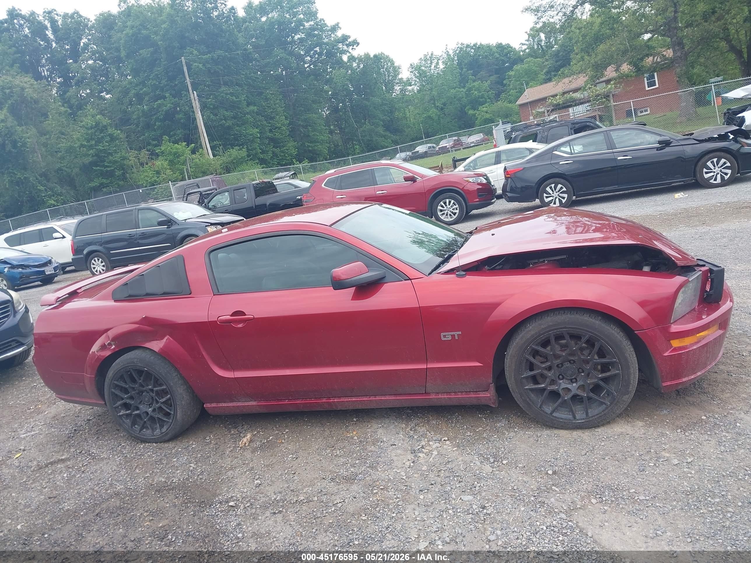 2006 Ford Mustang Gt Red vin: 1ZVFT82H065151867